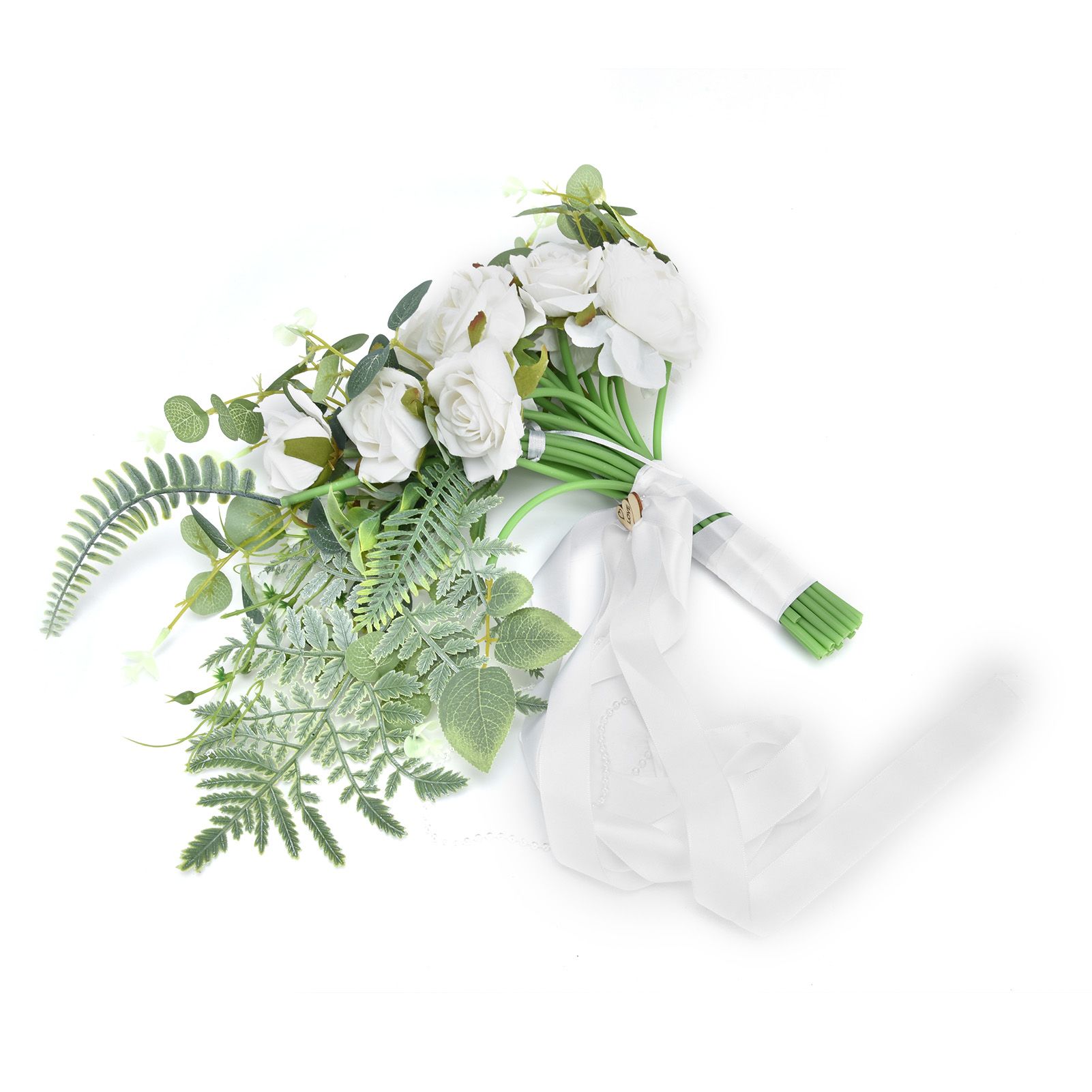 Bride Bouquet Simulation Artificial Flowers Wedding Photo Props for Wedding view 3
