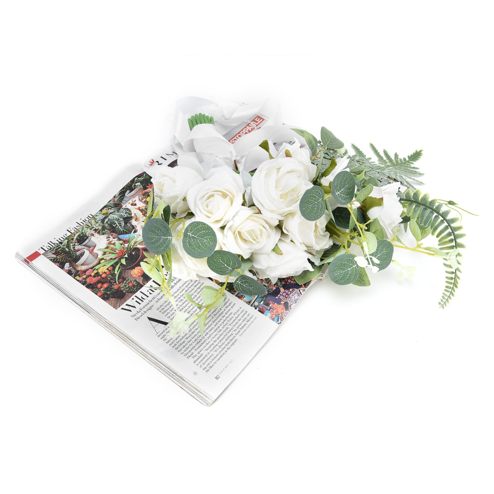 Bride Bouquet Simulation Artificial Flowers Wedding Photo Props for Wedding view 6