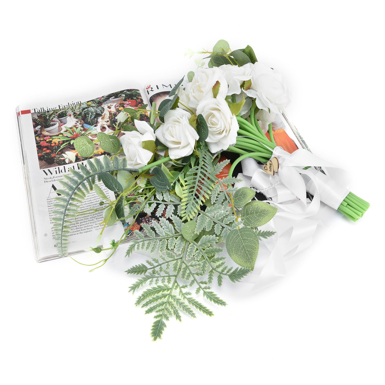 Bride Bouquet Simulation Artificial Flowers Wedding Photo Props for Wedding view 7