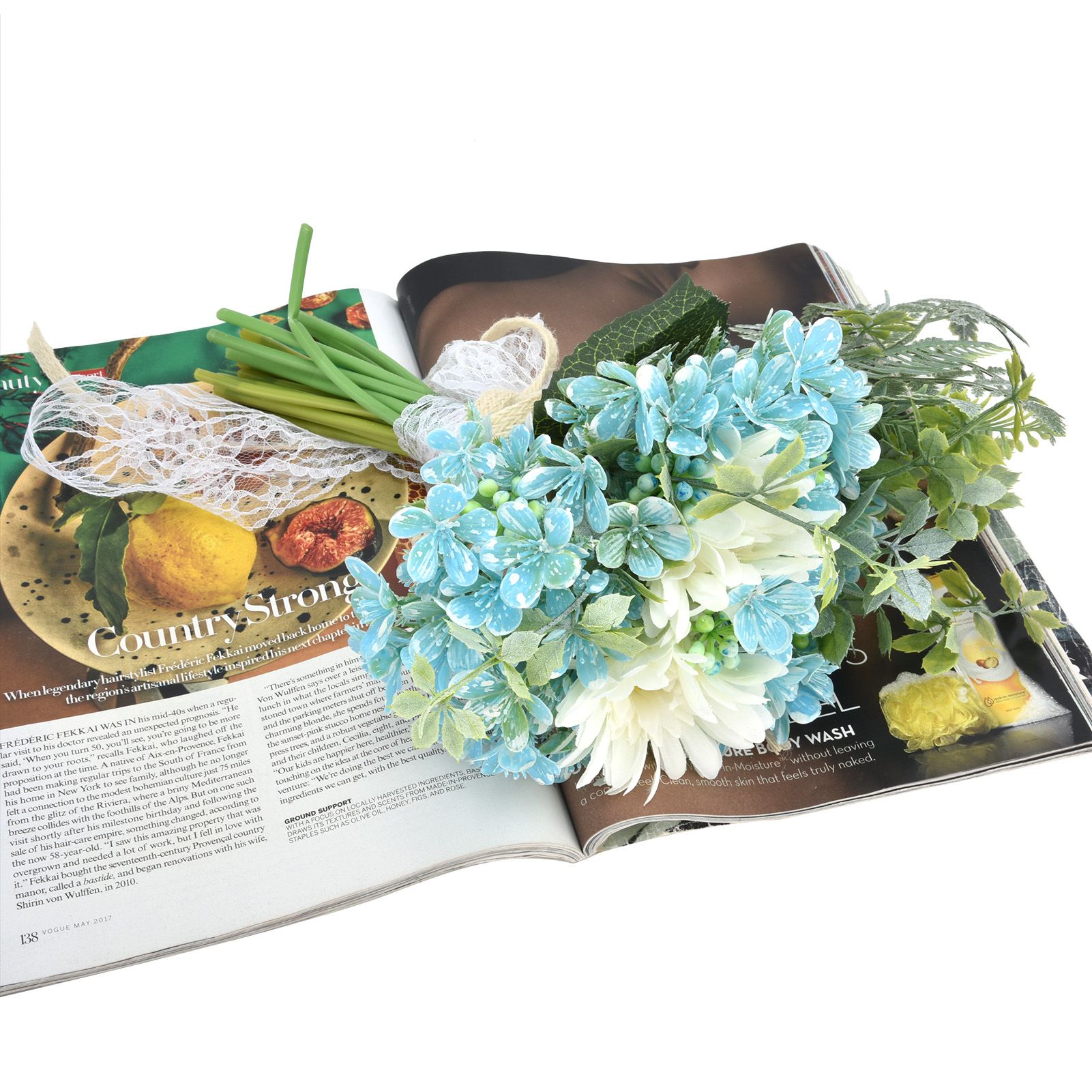 Bridal Bouquet Plastic Artificial Flower Bouquet for Wedding Stage Living Room view 9