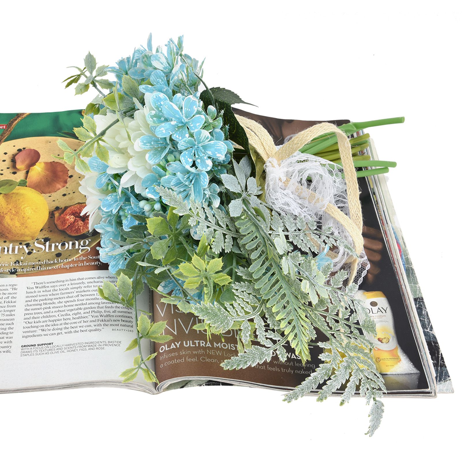 Bridal Bouquet Plastic Artificial Flower Bouquet for Wedding Stage Living Room view 10