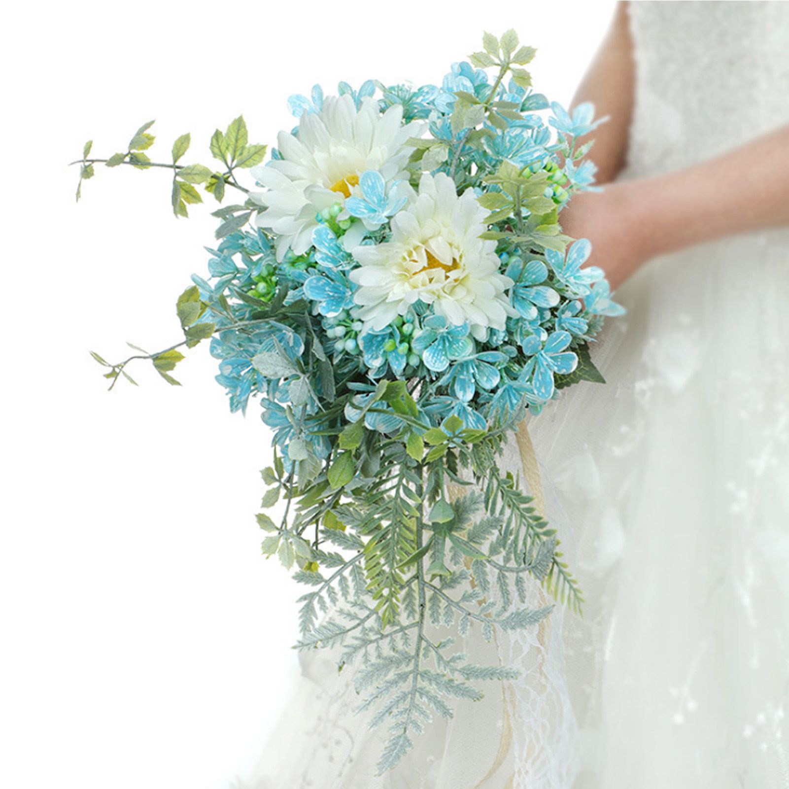 Bridal Bouquet Plastic Artificial Flower Bouquet for Wedding Stage Living Room view 11