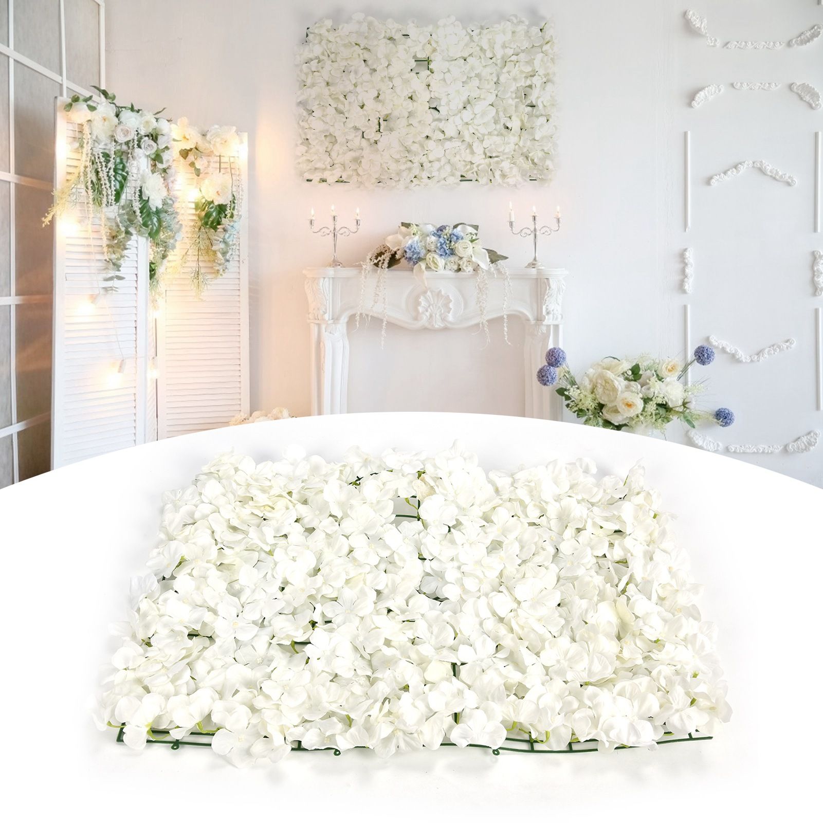 Artificial Flowers Wall DIY Silk Flower Decoration for Wedding Party Stage view 11