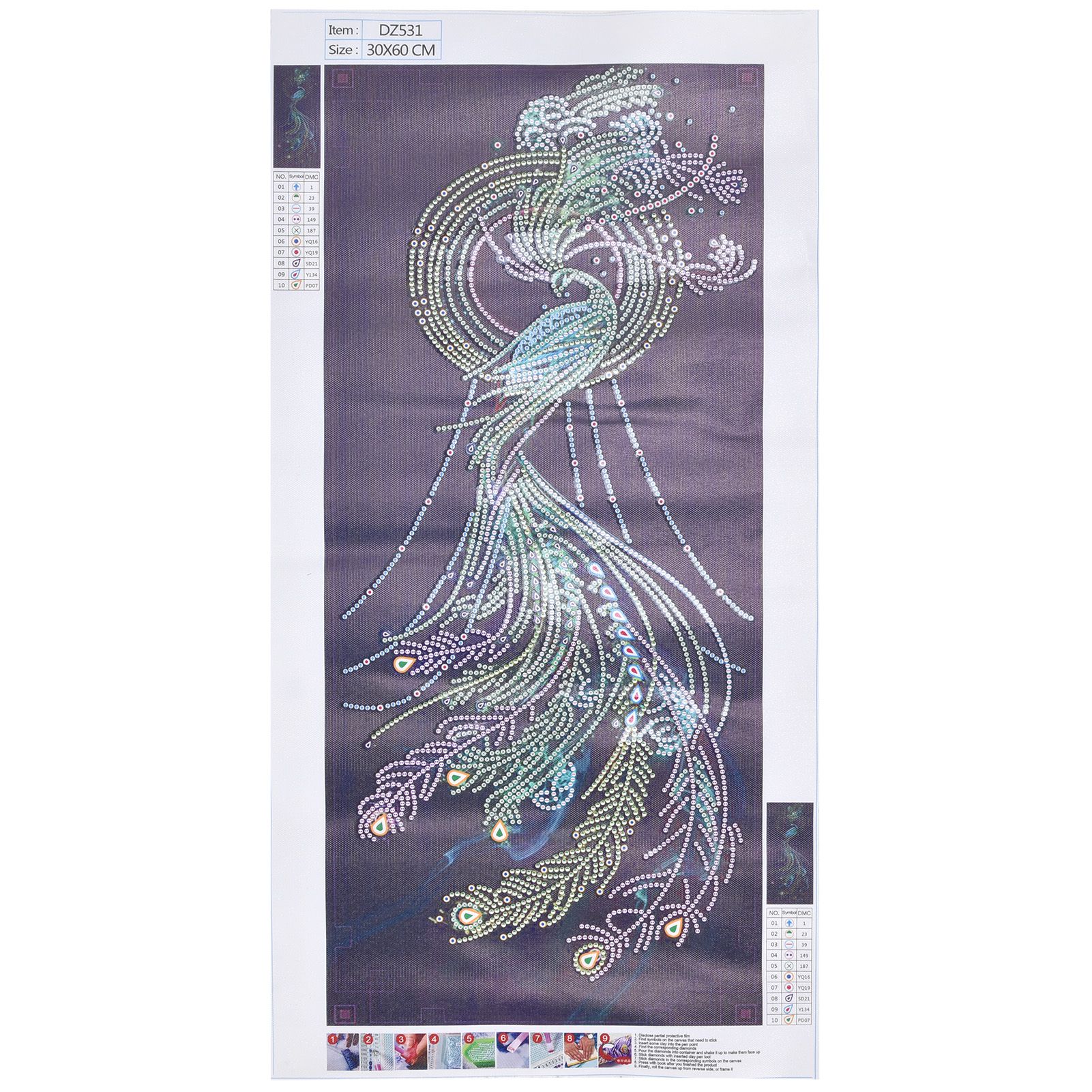 5D DIY Diamond Painting Peacock Pattern DIY Diamond Picture Art Craft Birthday view 4
