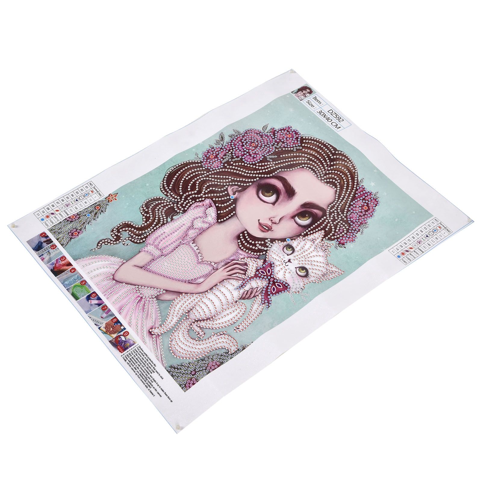 DIY Diamond Painting Beauty Girl Pattern Rhinestones Painting Set Home view 3