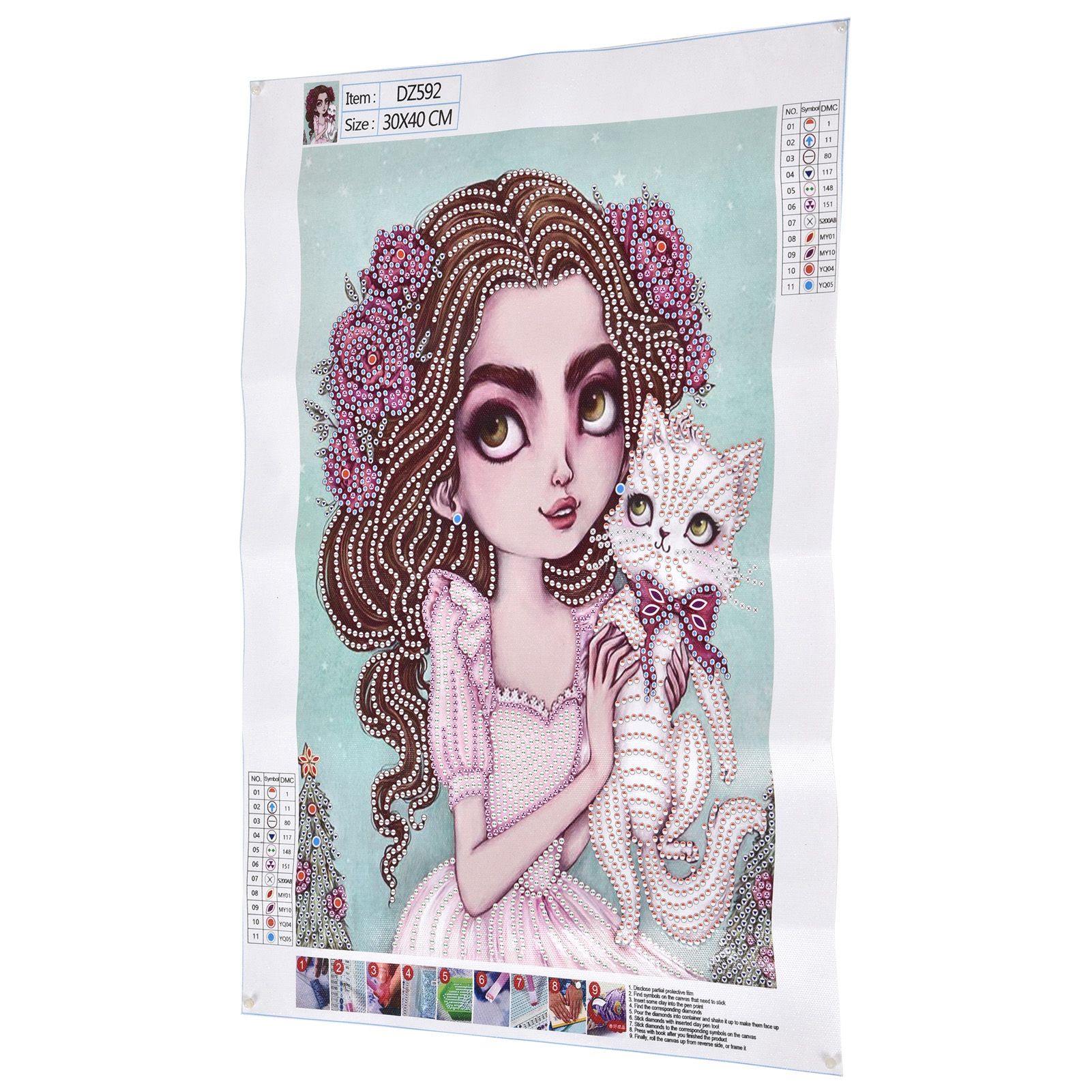 DIY Diamond Painting Beauty Girl Pattern Rhinestones Painting Set Home view 9