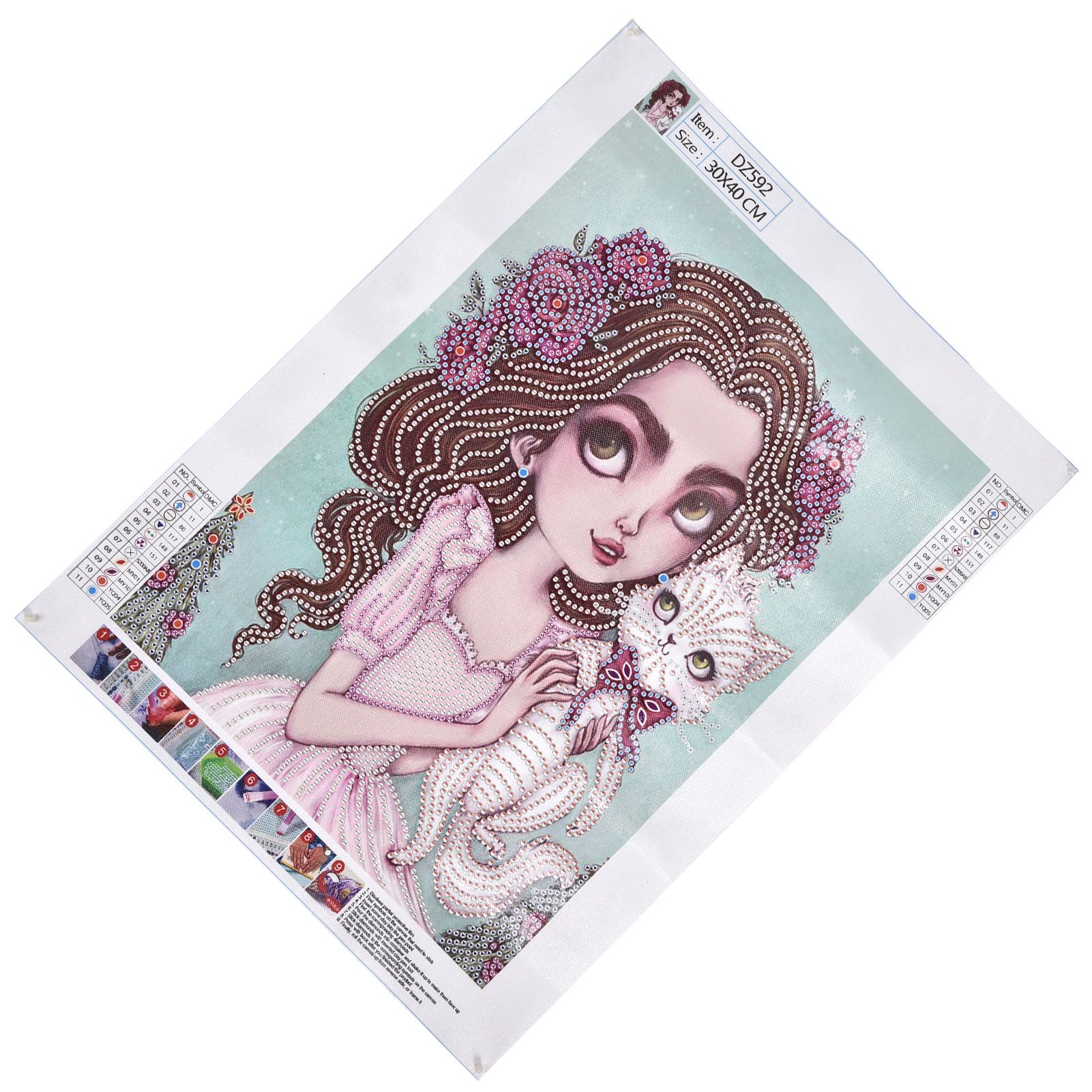 DIY Diamond Painting Beauty Girl Pattern Rhinestones Painting Set Home view 10