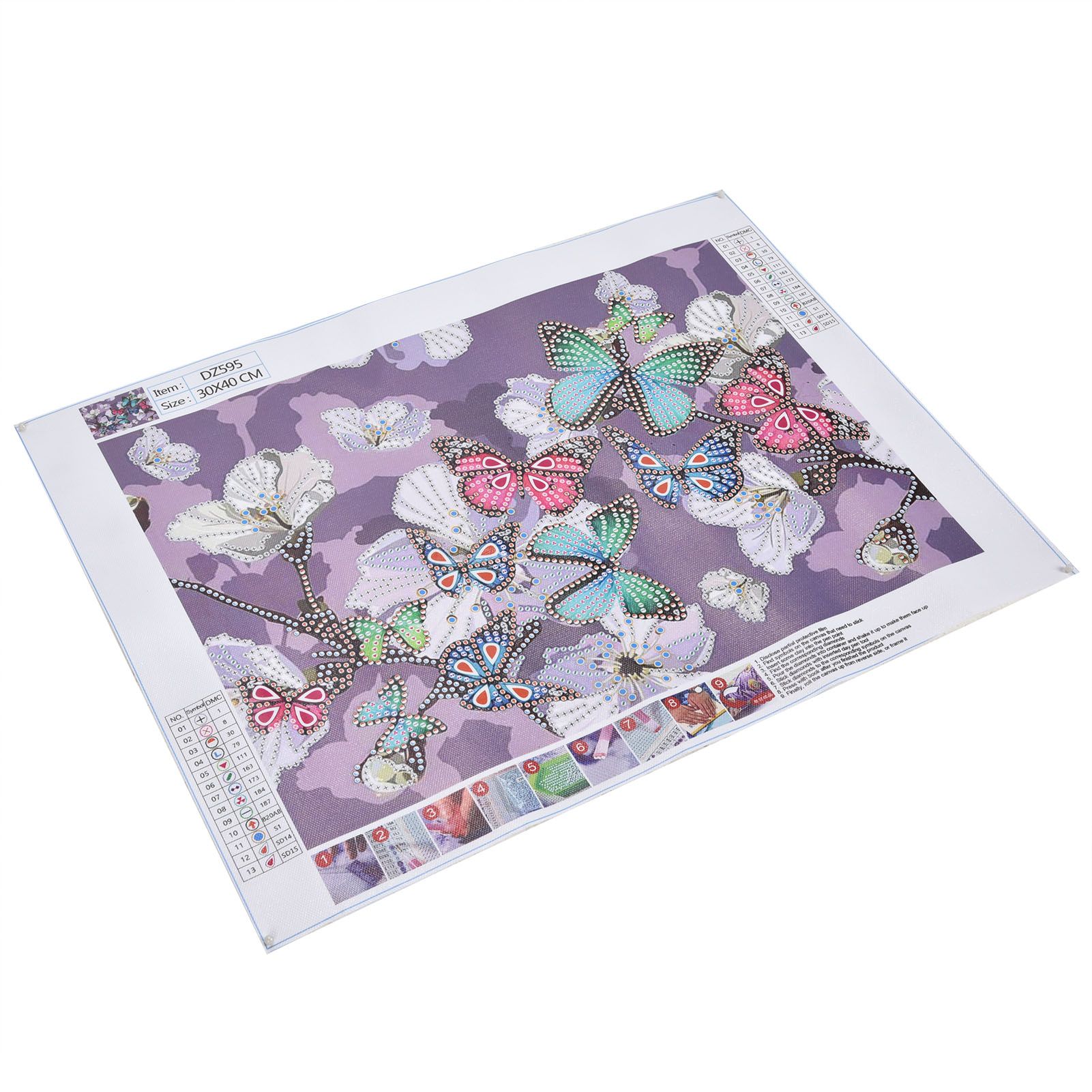 Colorful Butterflies Pattern Diamonds Painting Decorative HandMade Diamonds view 3