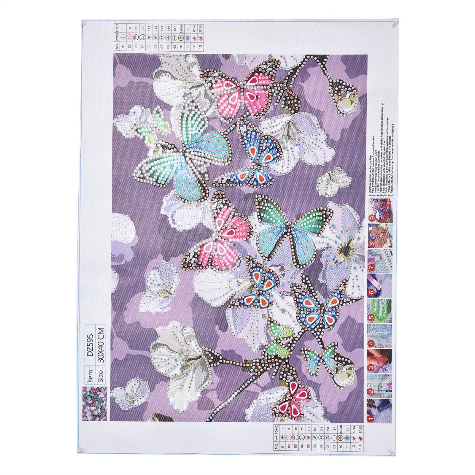 Colorful Butterflies Pattern Diamonds Painting Decorative HandMade Diamonds view 10