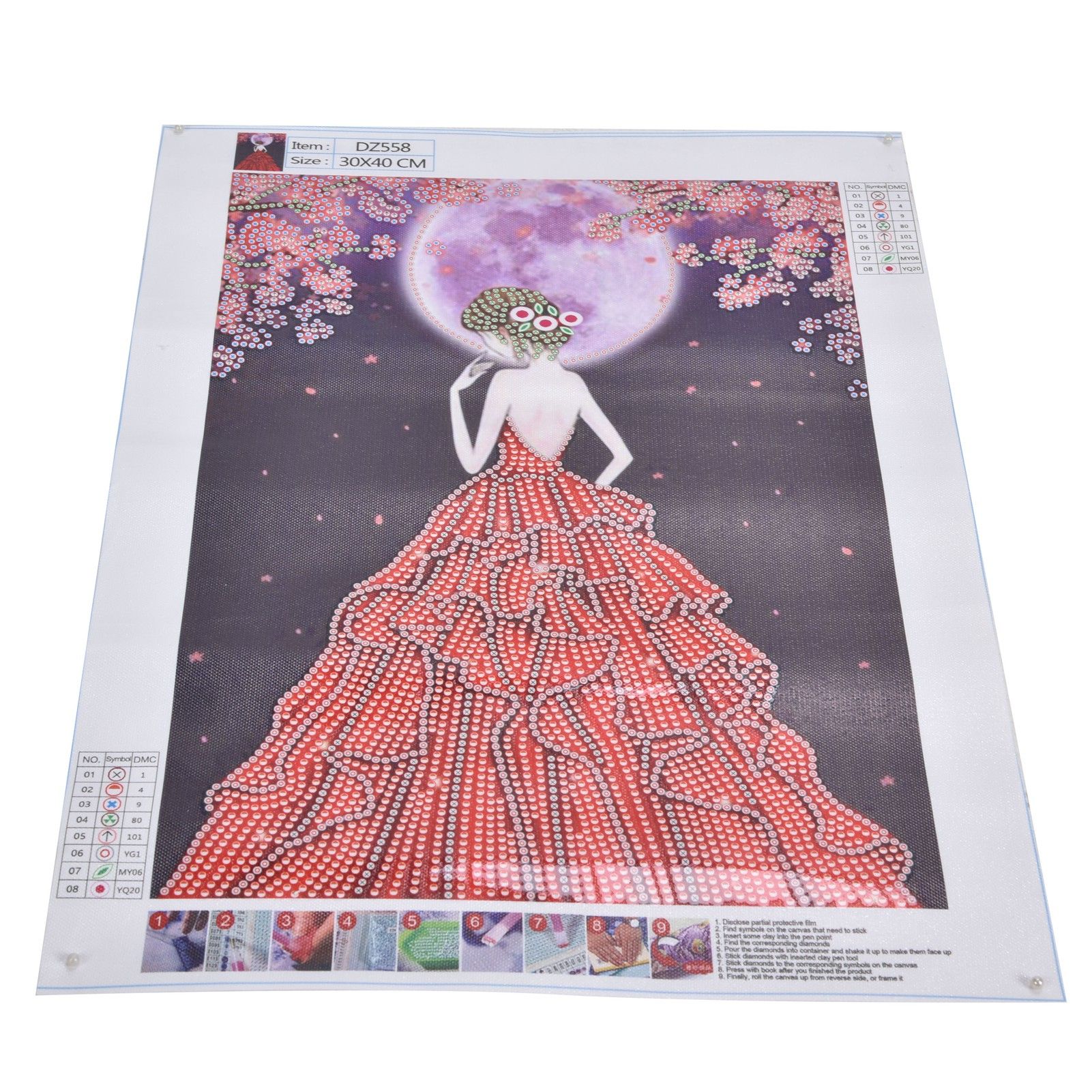 Diamond Painting Kit Beautiful Girl Pattern DIY Diamond Embroidery Interior view 3