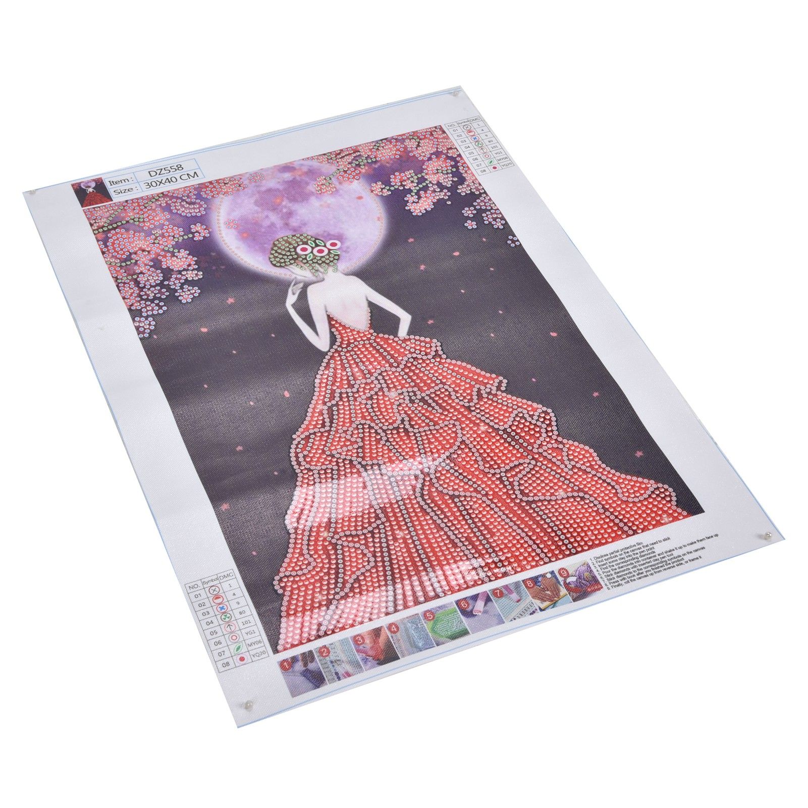 Diamond Painting Kit Beautiful Girl Pattern DIY Diamond Embroidery Interior view 4