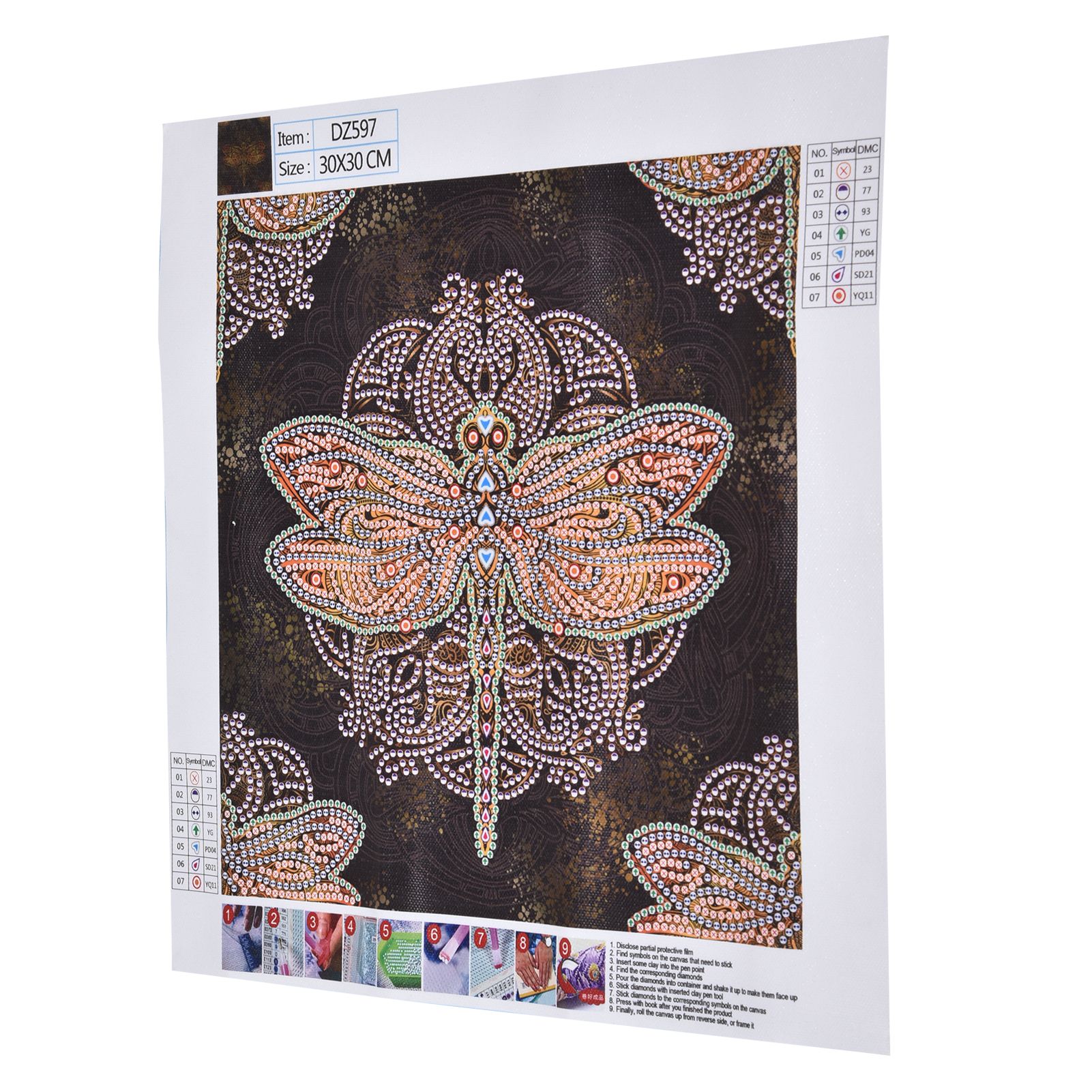 Diamond Painting Kit DIY Dragonfly Pattern Home Living Room Wall Decoration Crafts view 4