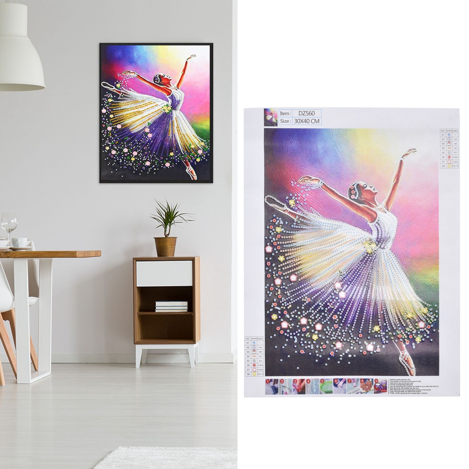 DIY Diamond Painting 5D Indoor Decorating Painting Picture for Home Office view 12