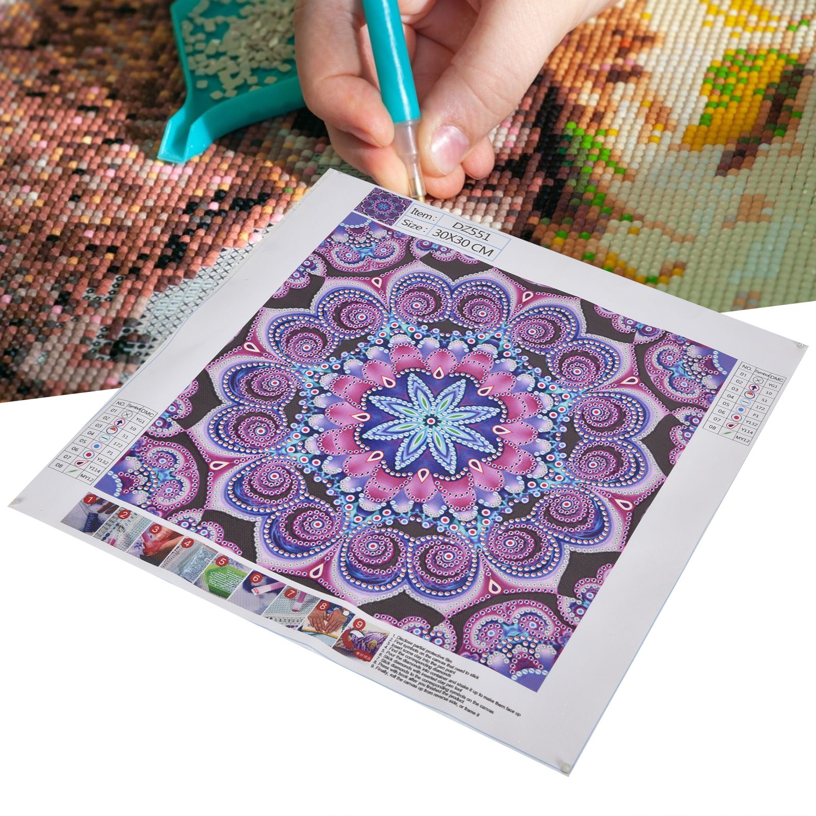 30x30cm Diamond Painting DIY Full Drill Diamond Painting for Living Room view 12