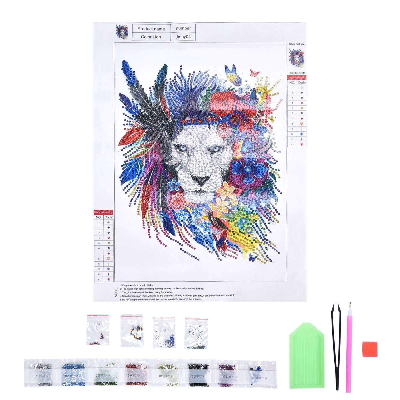 30x40cm Diamond Painting Colorful Cross Stitch Full Drill Diamond Painting for view 2