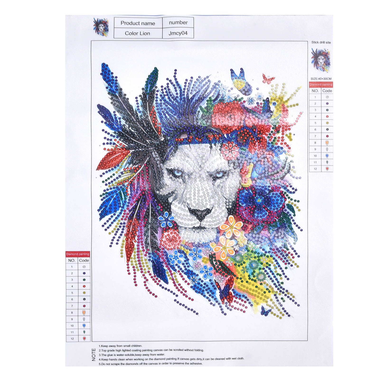 30x40cm Diamond Painting Colorful Cross Stitch Full Drill Diamond Painting for view 3