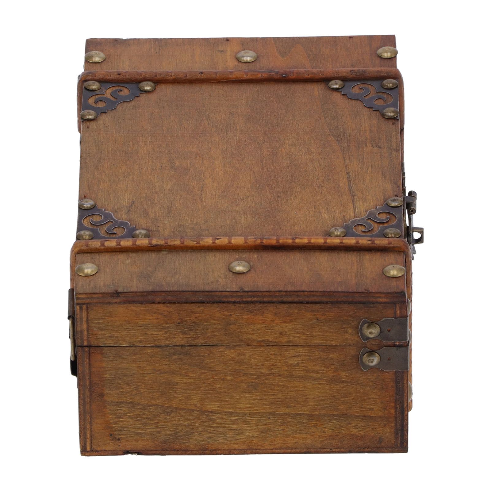 Wooden Box Antique Jewelry Storage Box Case Scene Props Dressing Table Home view 6