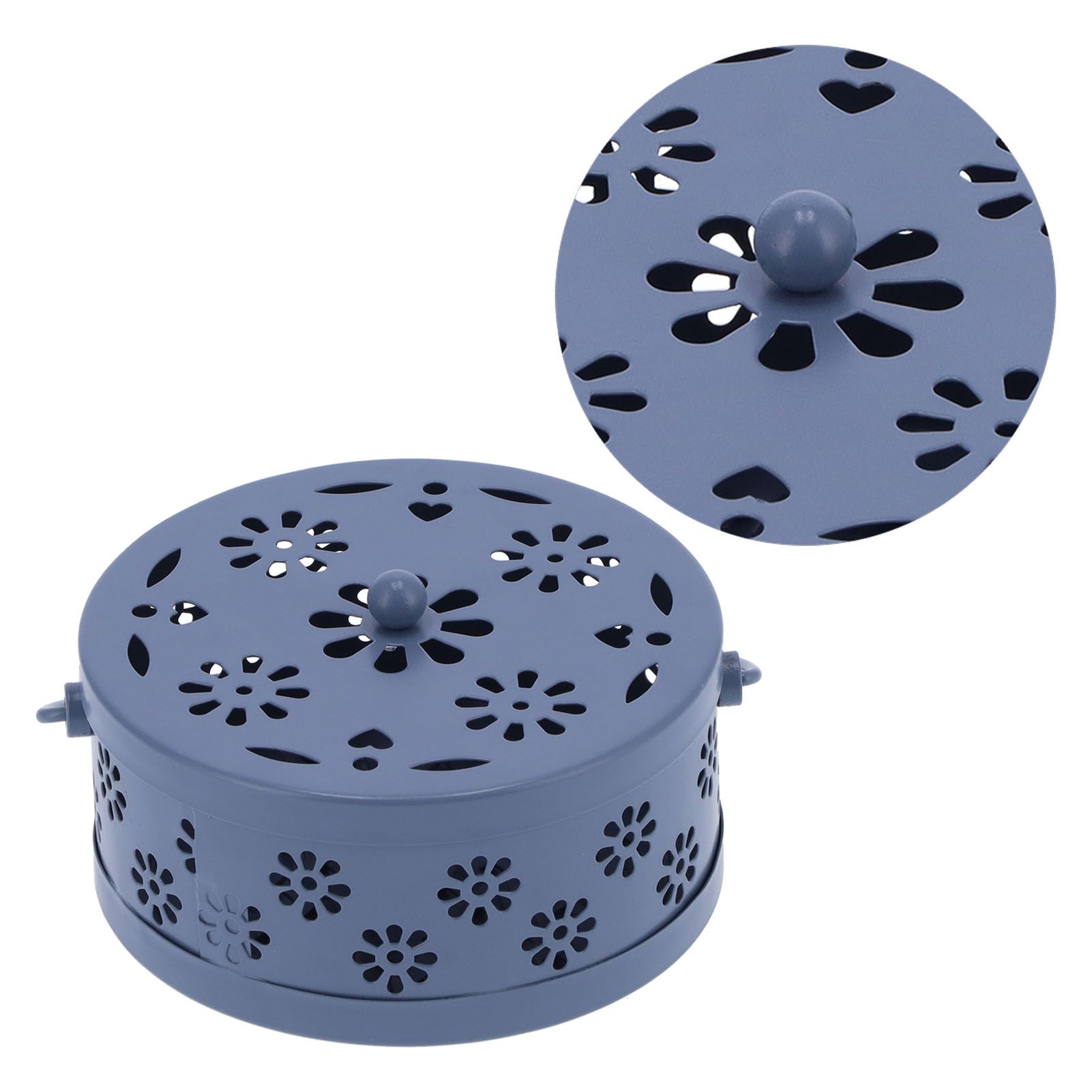 Mosquito Coil Holder Fireproof Portable Mosquito Incense Box with Cover for view 4
