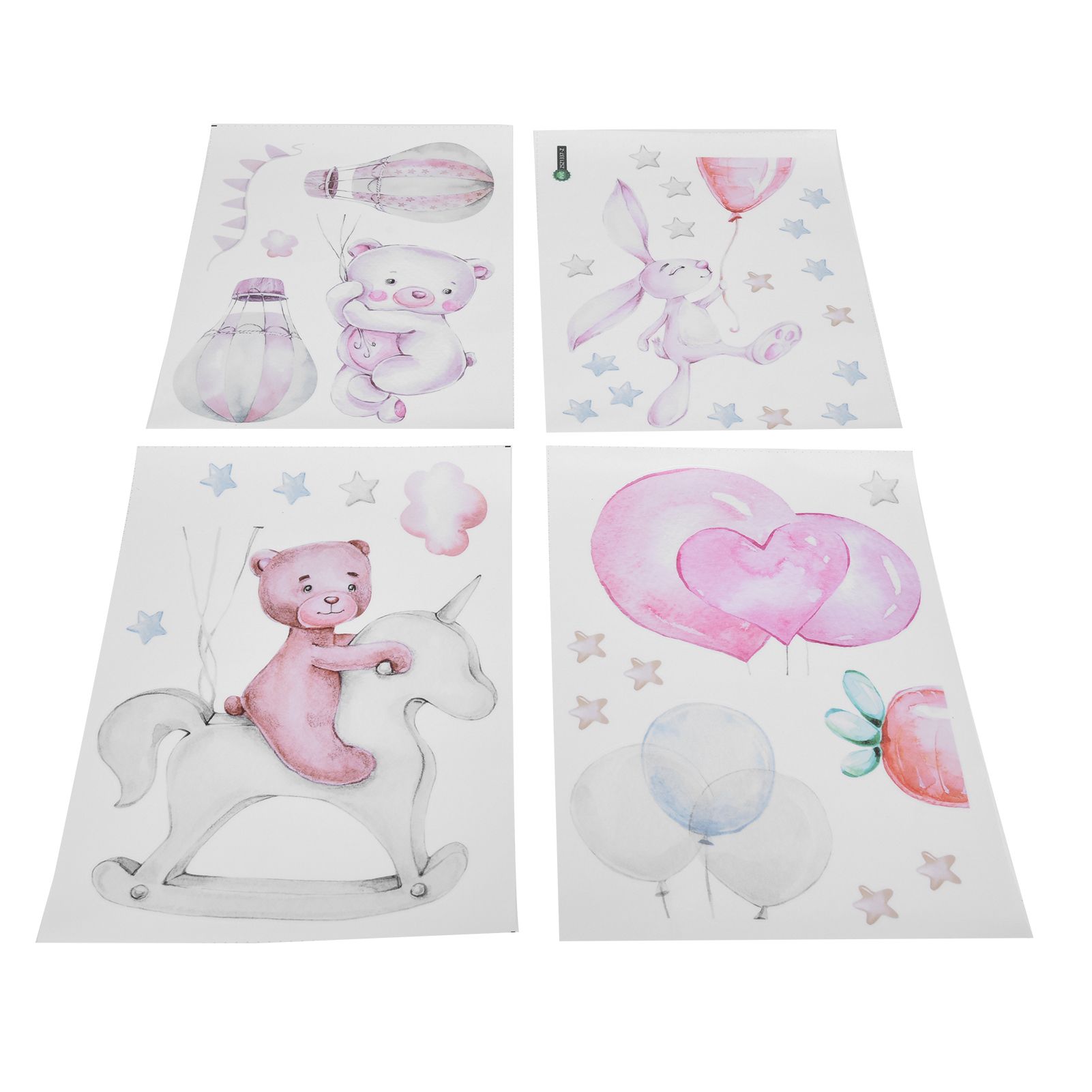 SelfAdhesive Wall Sticker Balloon Star Rabbit Wall Sticker Living Room Study view 2