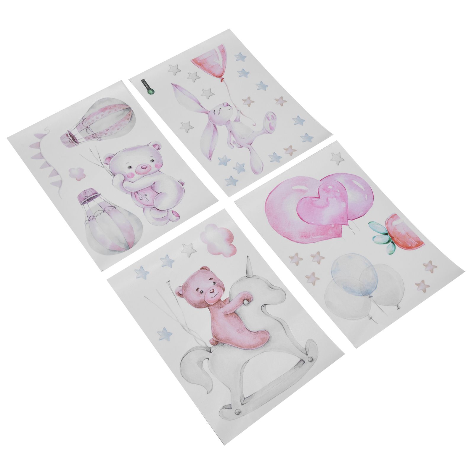SelfAdhesive Wall Sticker Balloon Star Rabbit Wall Sticker Living Room Study view 3