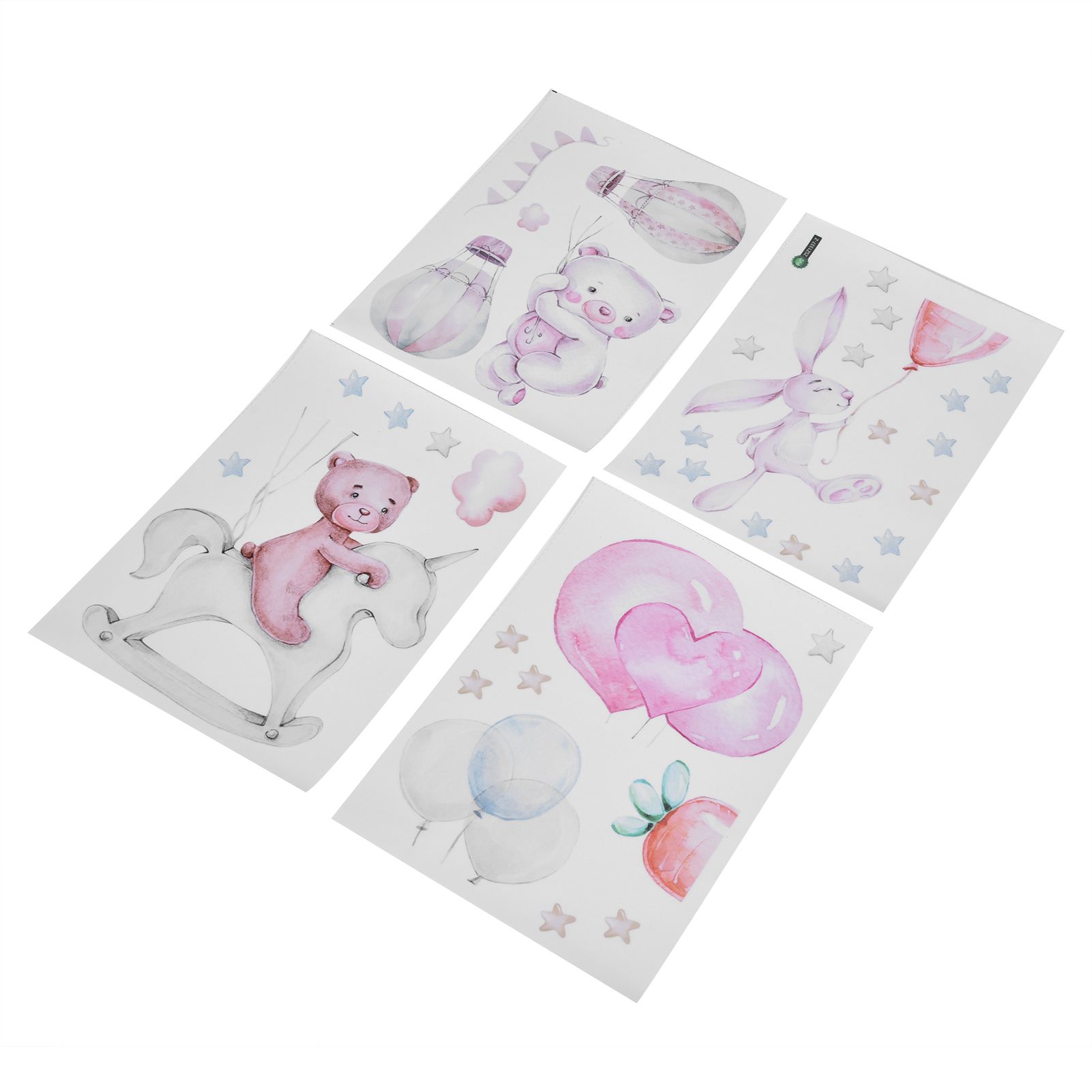 SelfAdhesive Wall Sticker Balloon Star Rabbit Wall Sticker Living Room Study view 4