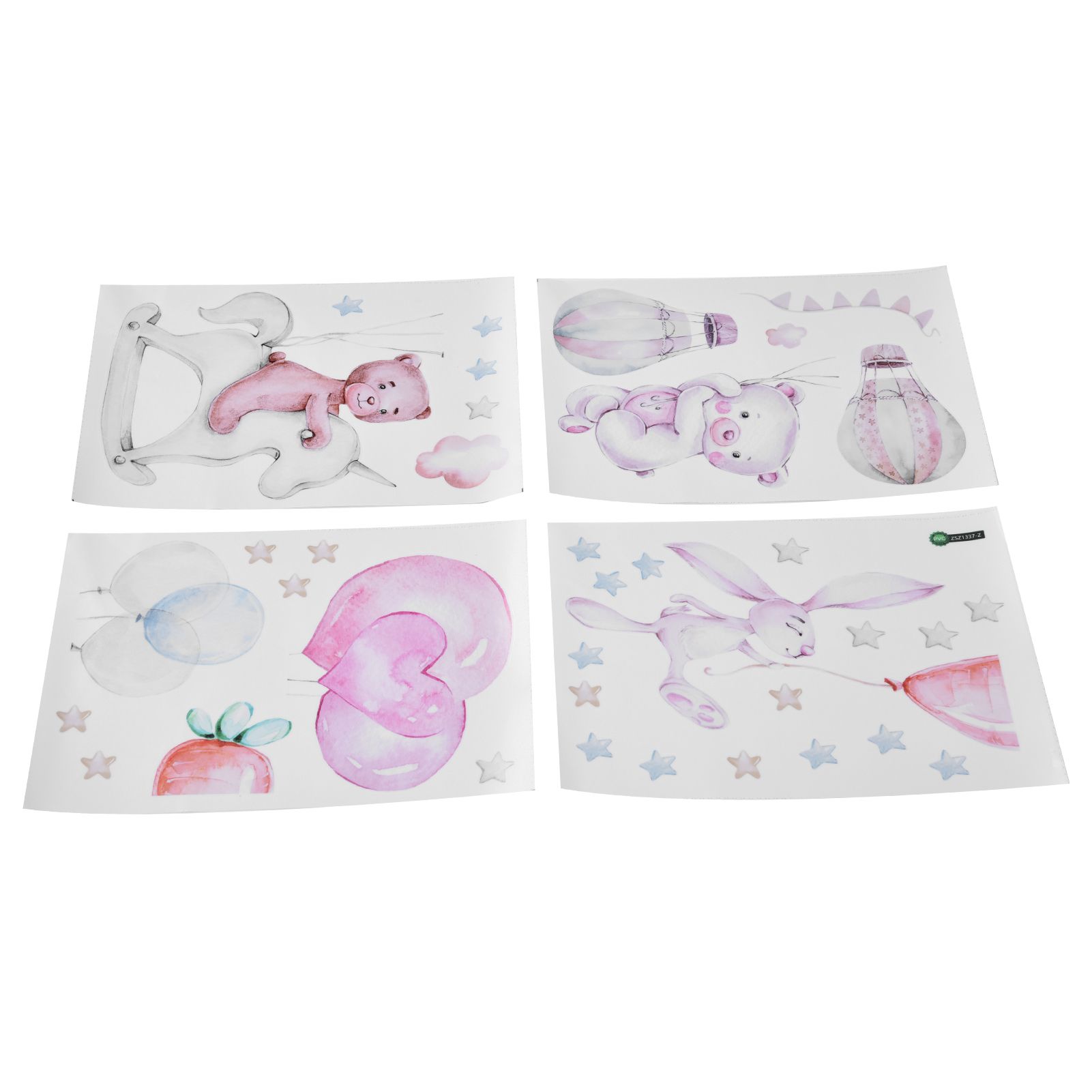 SelfAdhesive Wall Sticker Balloon Star Rabbit Wall Sticker Living Room Study view 5