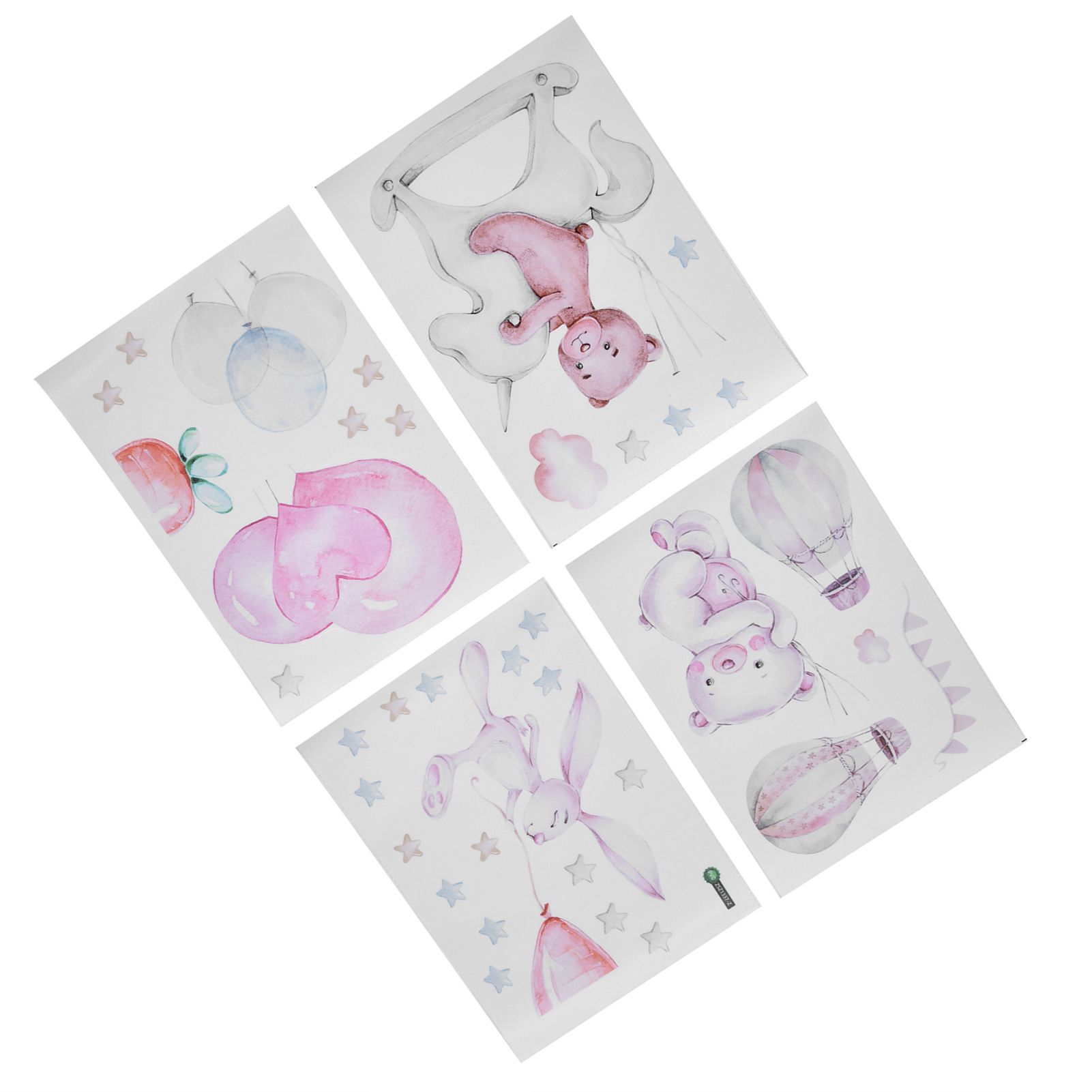 SelfAdhesive Wall Sticker Balloon Star Rabbit Wall Sticker Living Room Study view 7