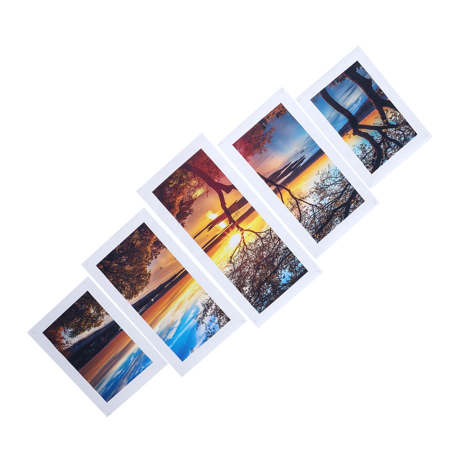 5Pcs Wall Art Painting Innovative Lake Sunset Landscape Painting Interior view 5