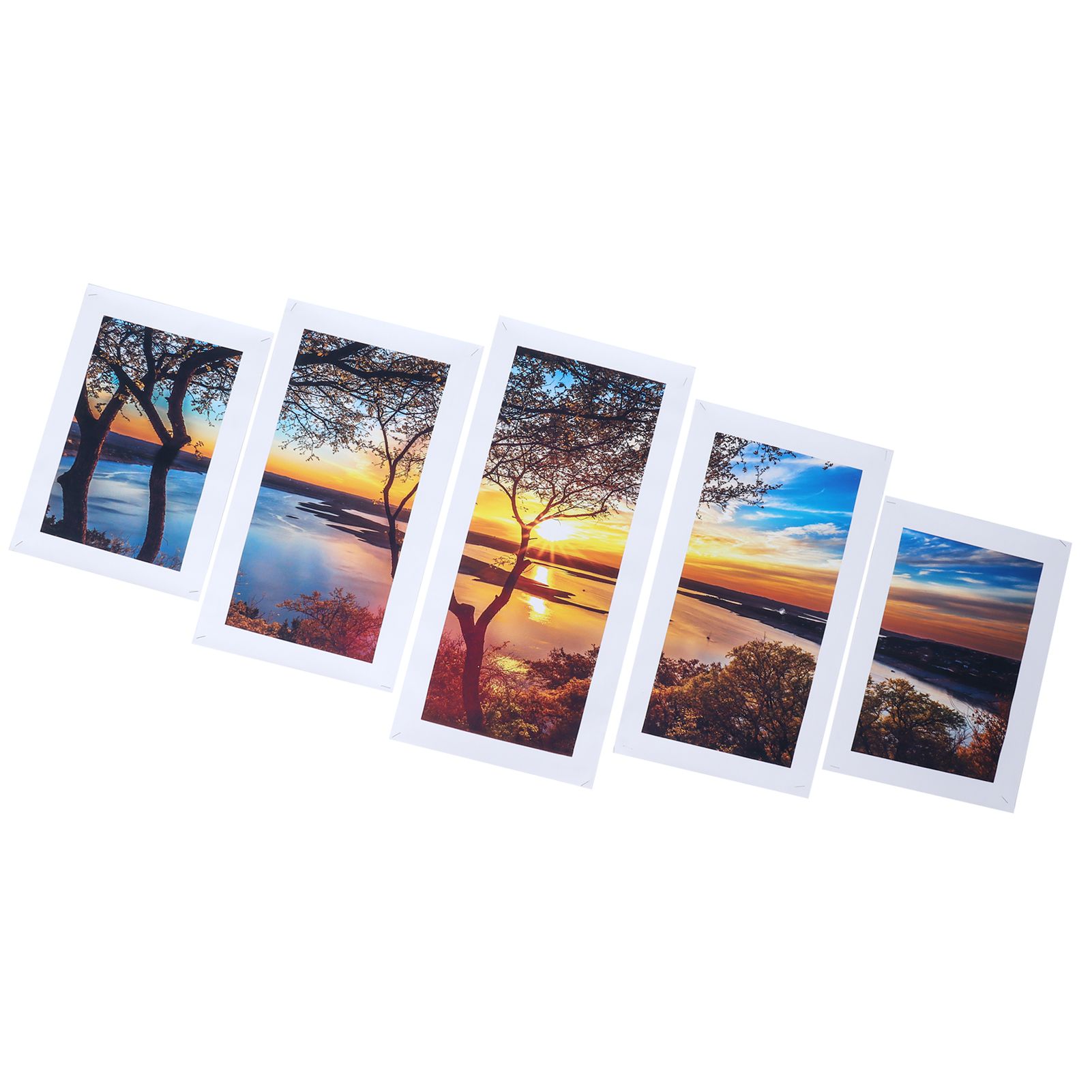 5Pcs Wall Art Painting Innovative Lake Sunset Landscape Painting Interior view 8