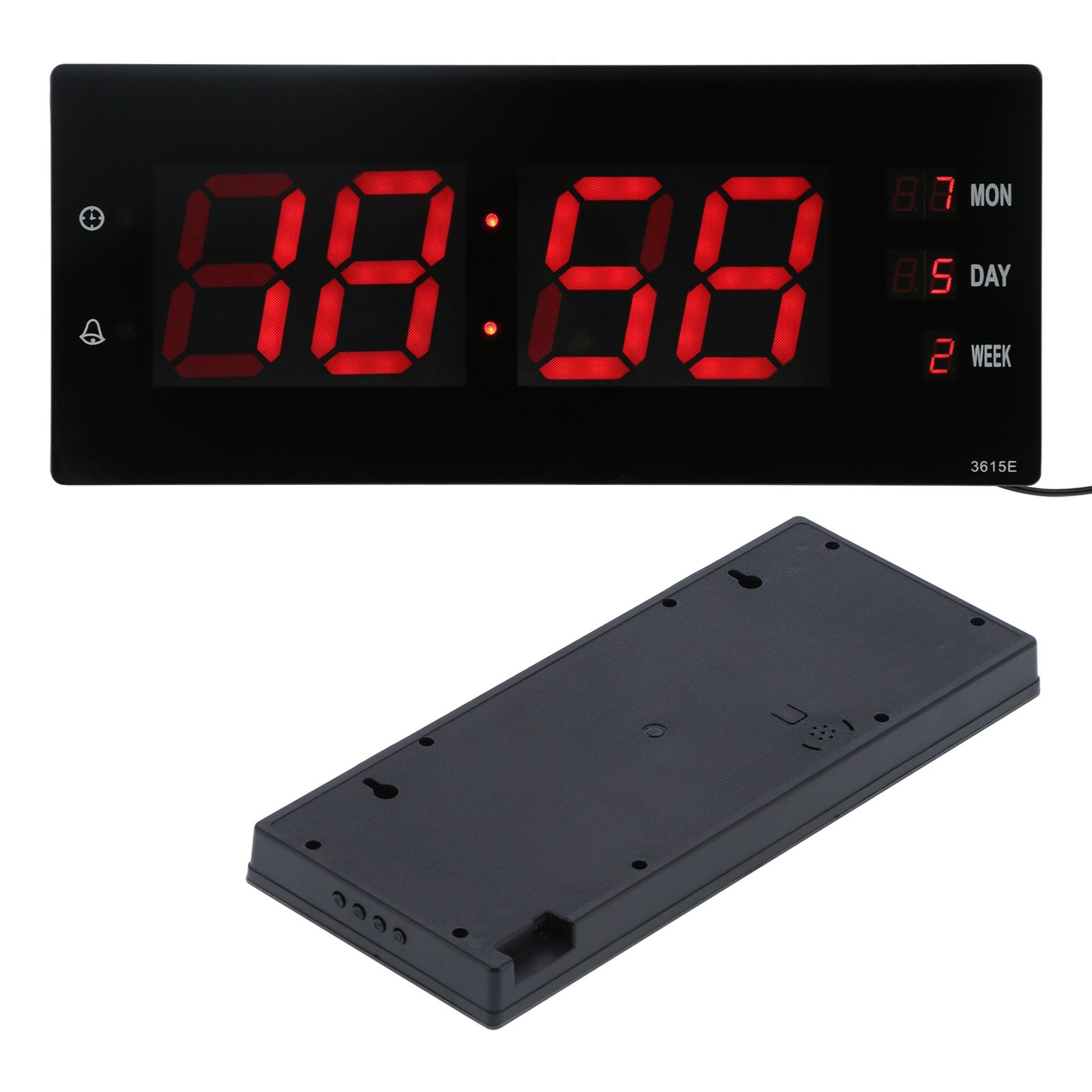 Electronic Digital Wall Clock Night Lights Temperature Calendar Clock for Home view 4