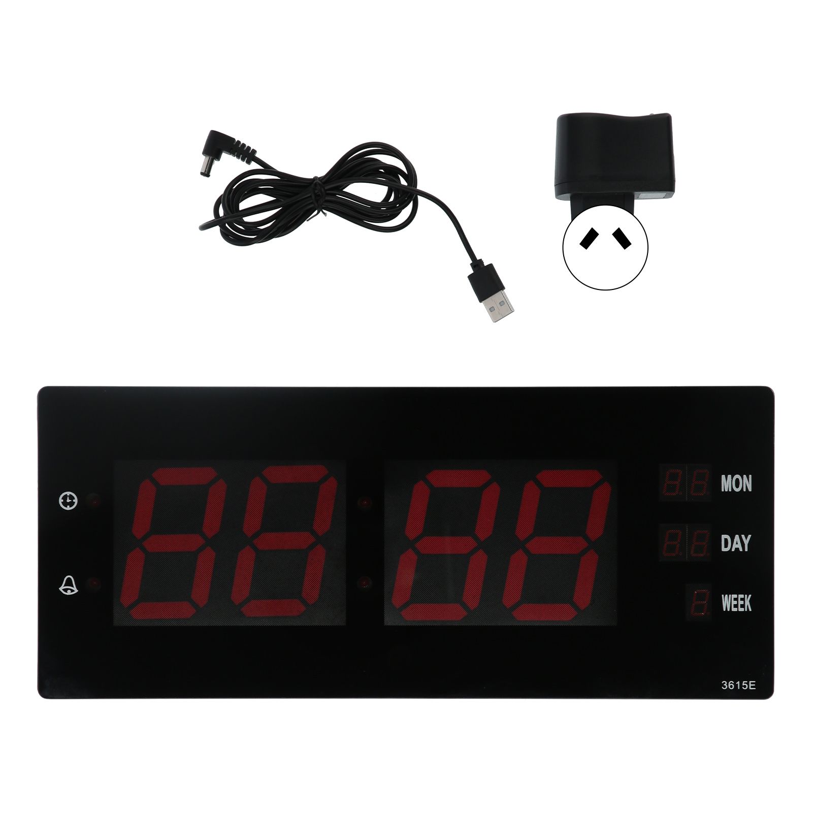 Electronic Digital Wall Clock Night Lights Temperature Calendar Clock for Home — image 1