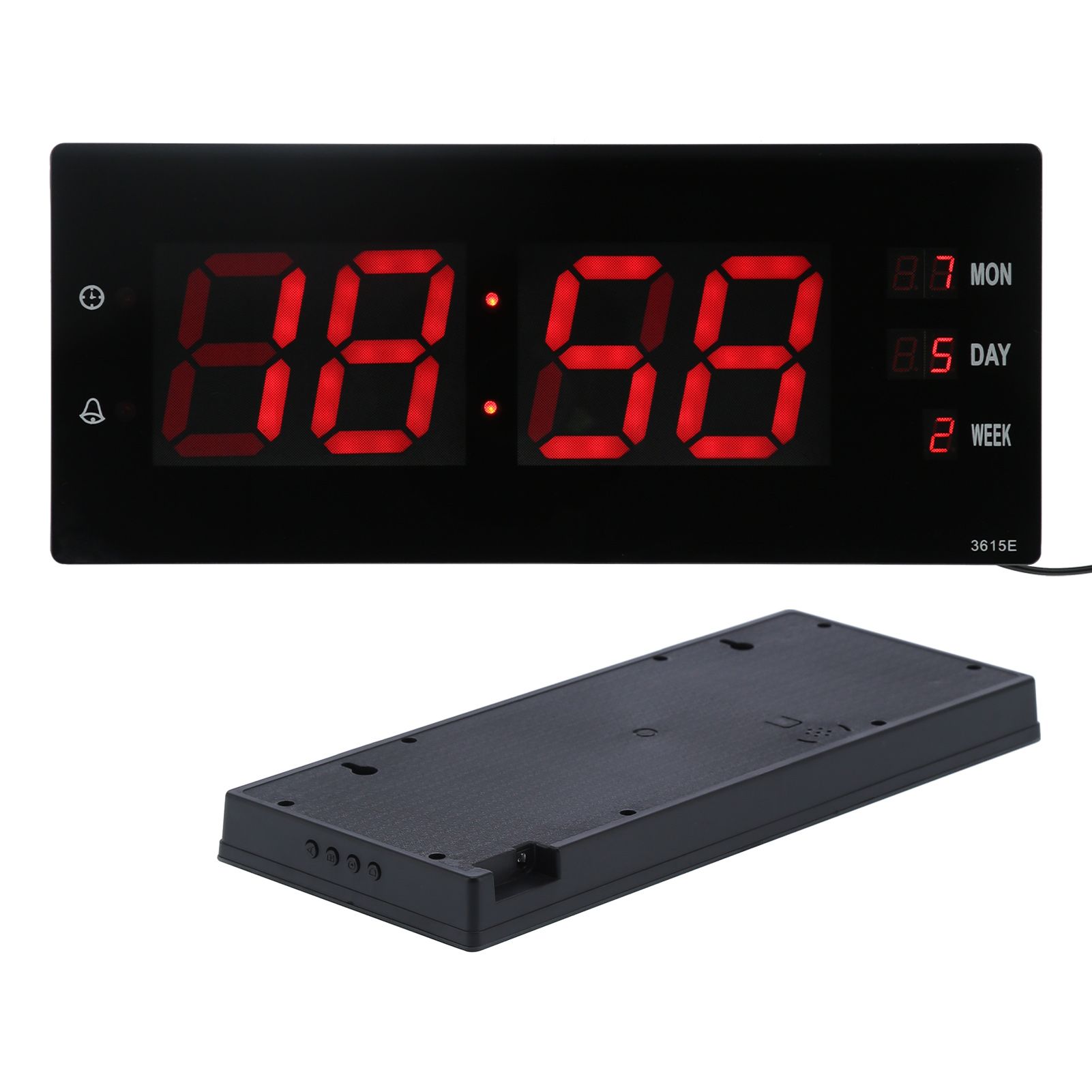 Electronic Digital Wall Clock Night Lights Temperature Calendar Clock for Home view 5