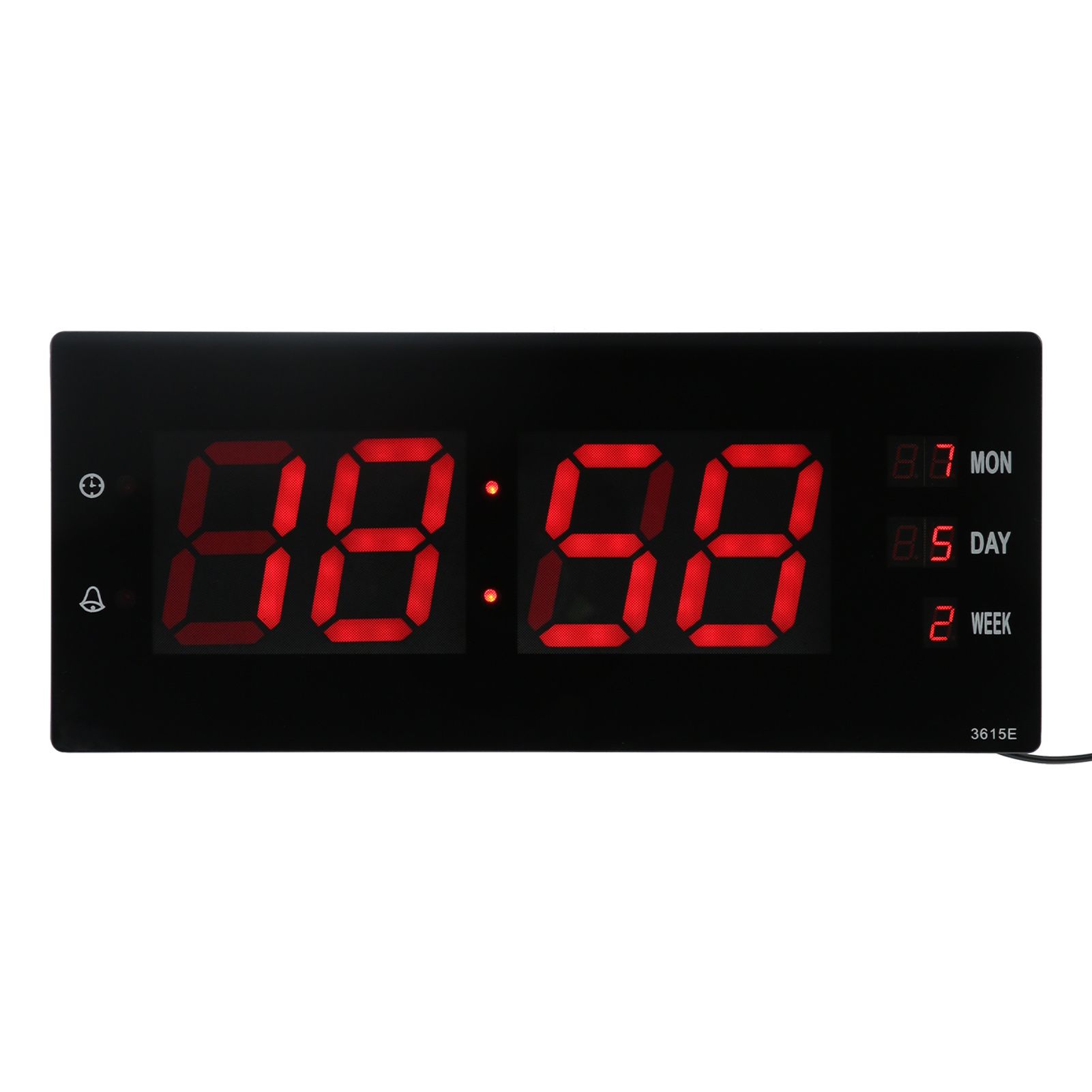 Electronic Digital Wall Clock Night Lights Temperature Calendar Clock for Home view 6