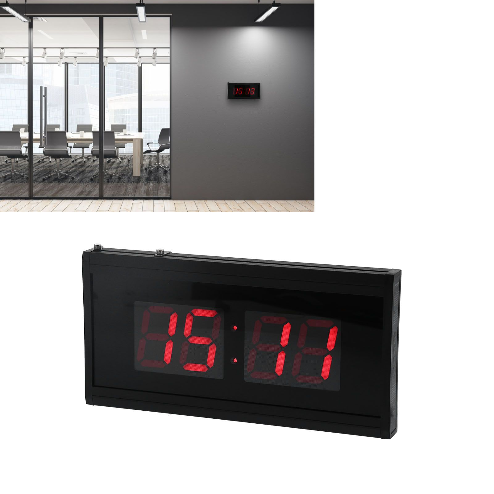 Digital WallMounted Clock Calendar Large Screen Electric Desktop Clock for view 12