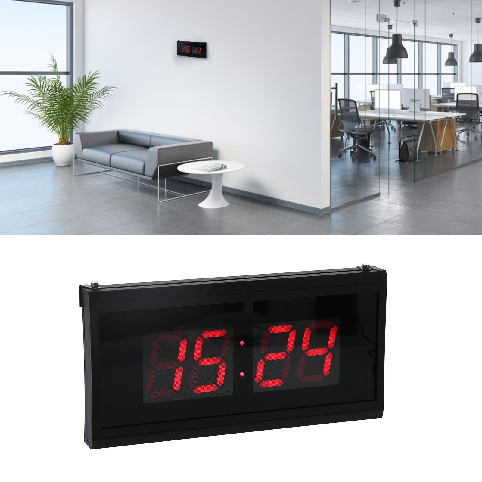 Digital WallMounted Clock Calendar Large Screen Electric Desktop Clock for view 11