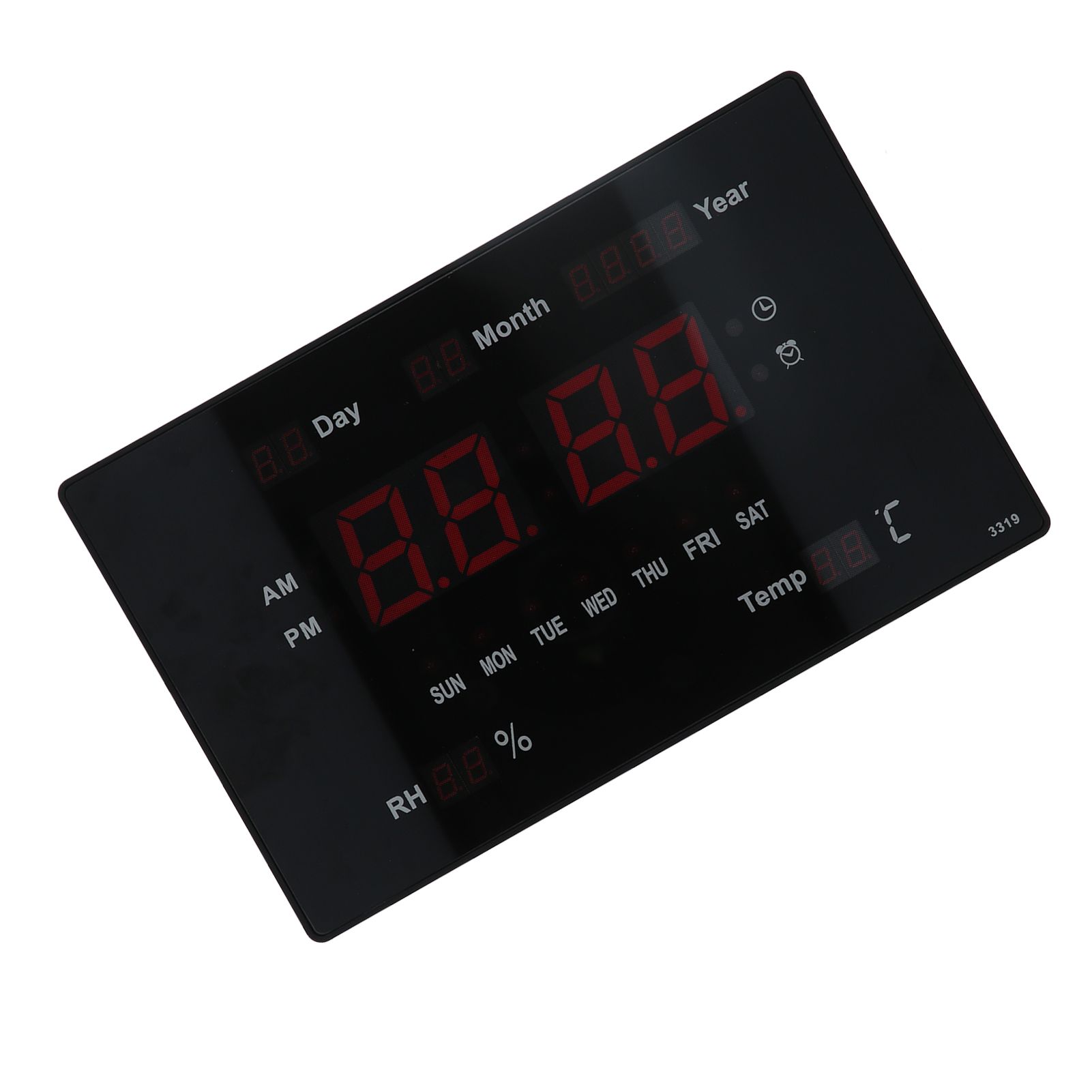 100‑240V LED Digital Clock Multifunction Wall Clock with Temperature Humidity view 4