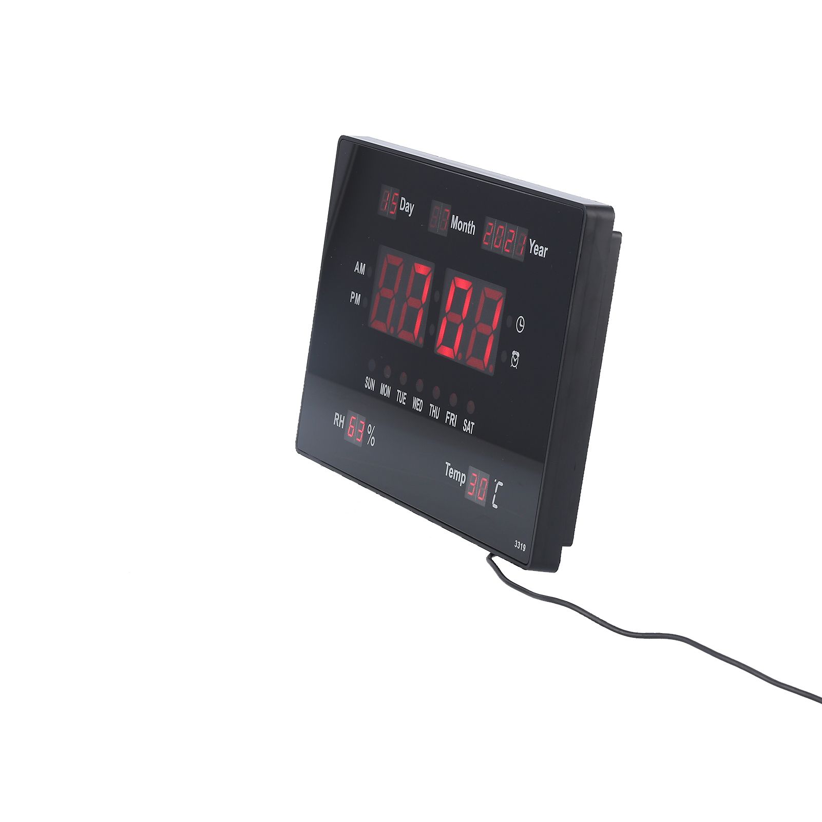 100‑240V LED Digital Clock Multifunction Wall Clock with Temperature Humidity view 7