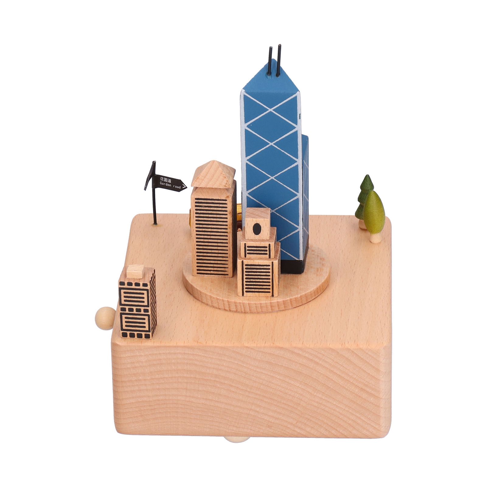 Beech Music Box Building Architectural Style Innovative Musical Box for Gift view 3