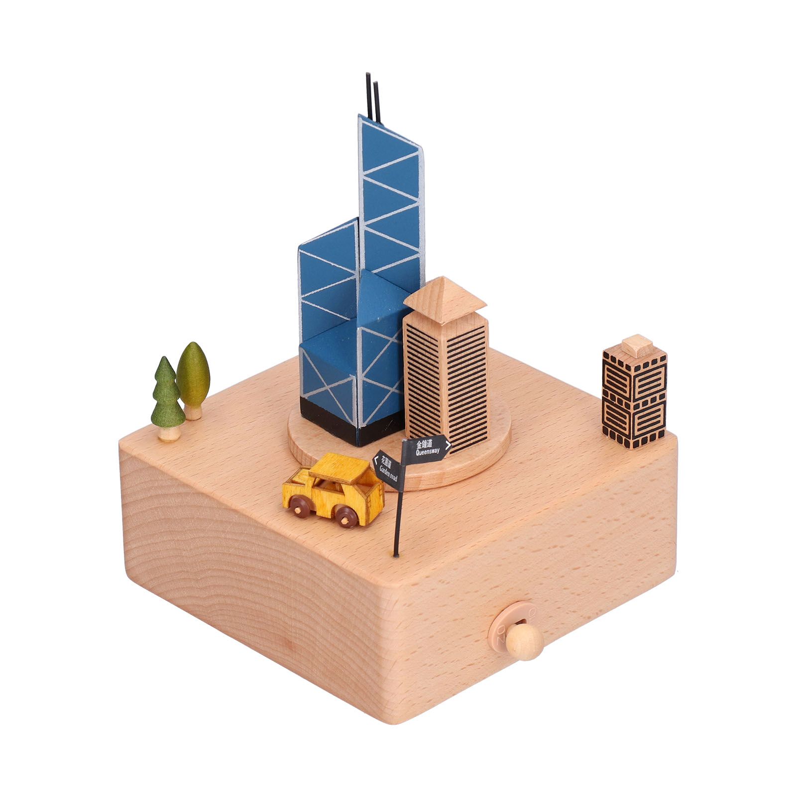 Beech Music Box Building Architectural Style Innovative Musical Box for Gift view 7