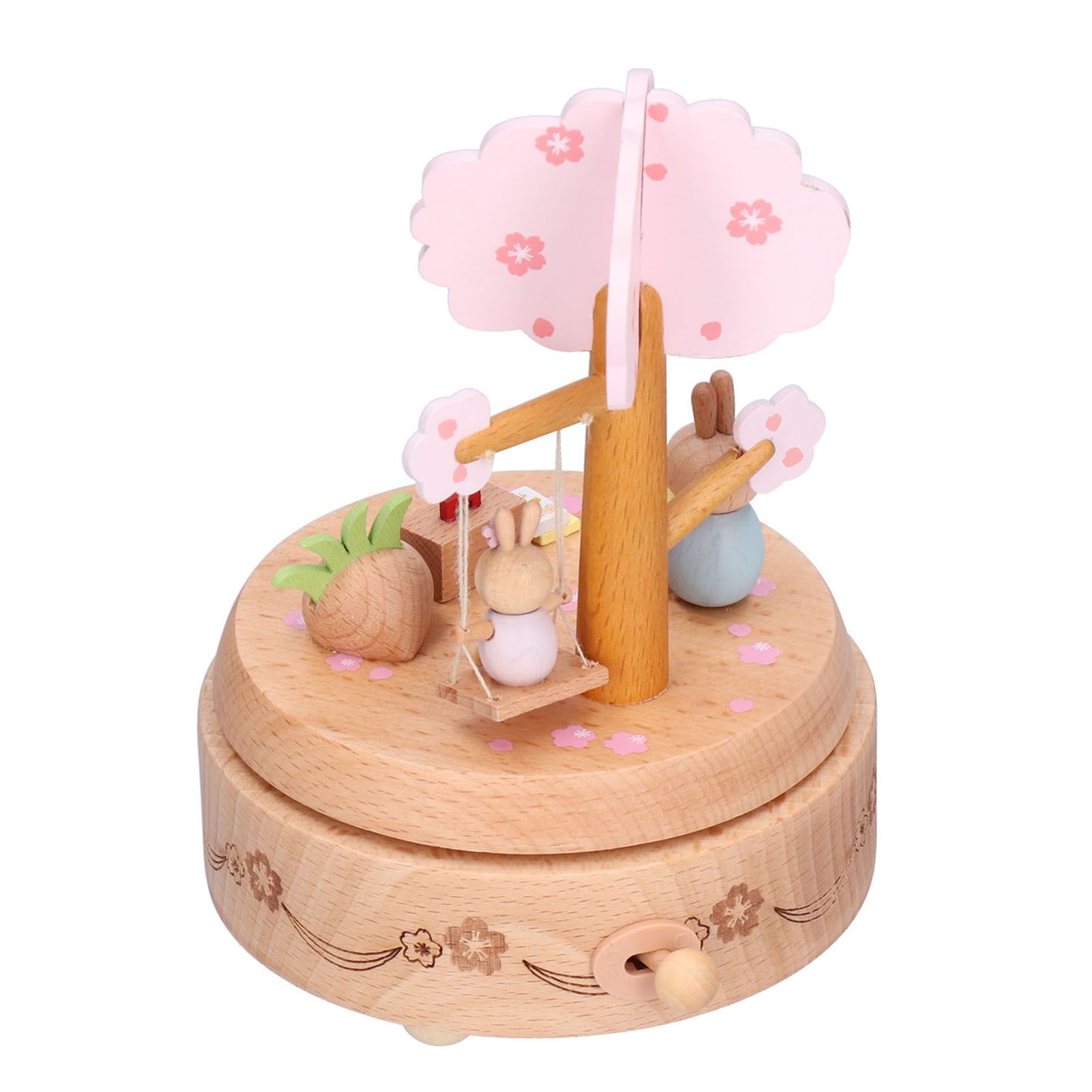 Music Box Beech Wood Cute Rabbit Music Box Toy Present for Christmas Birthday view 6