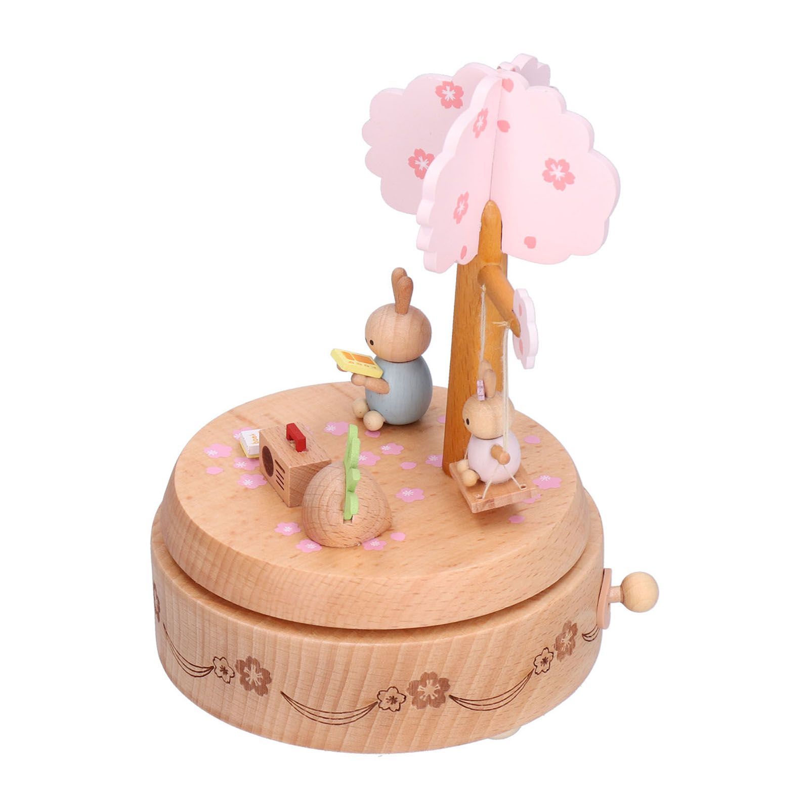 Music Box Beech Wood Cute Rabbit Music Box Toy Present for Christmas Birthday view 7