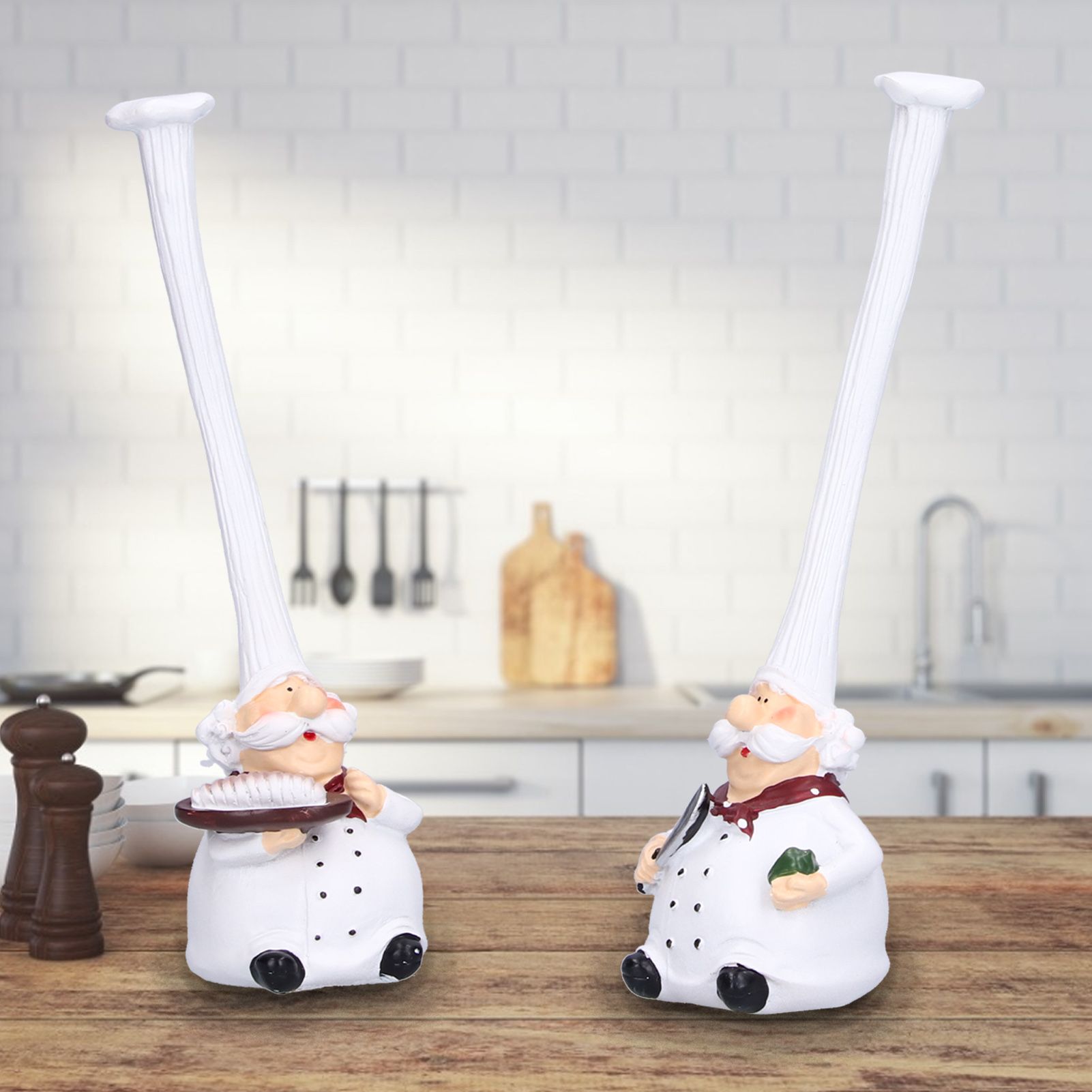 Small Resin Chef Figurine Sculpture Desktop Ornaments for Bedroom Kitchen view 11