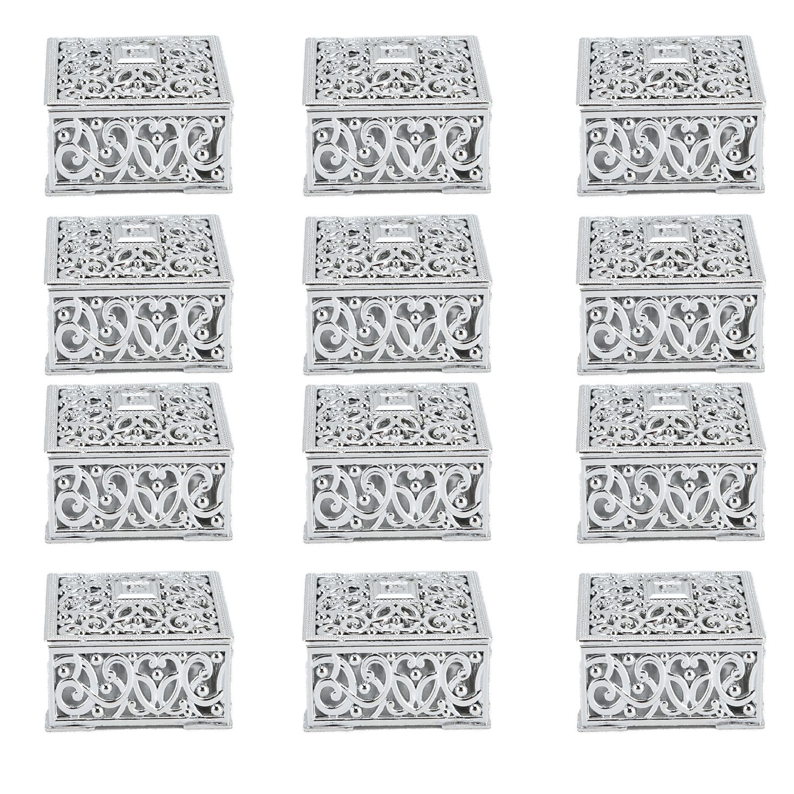 12PCS Hollow Candy Box Plastic Candy Case Container for Wedding Bridal Shower view 2