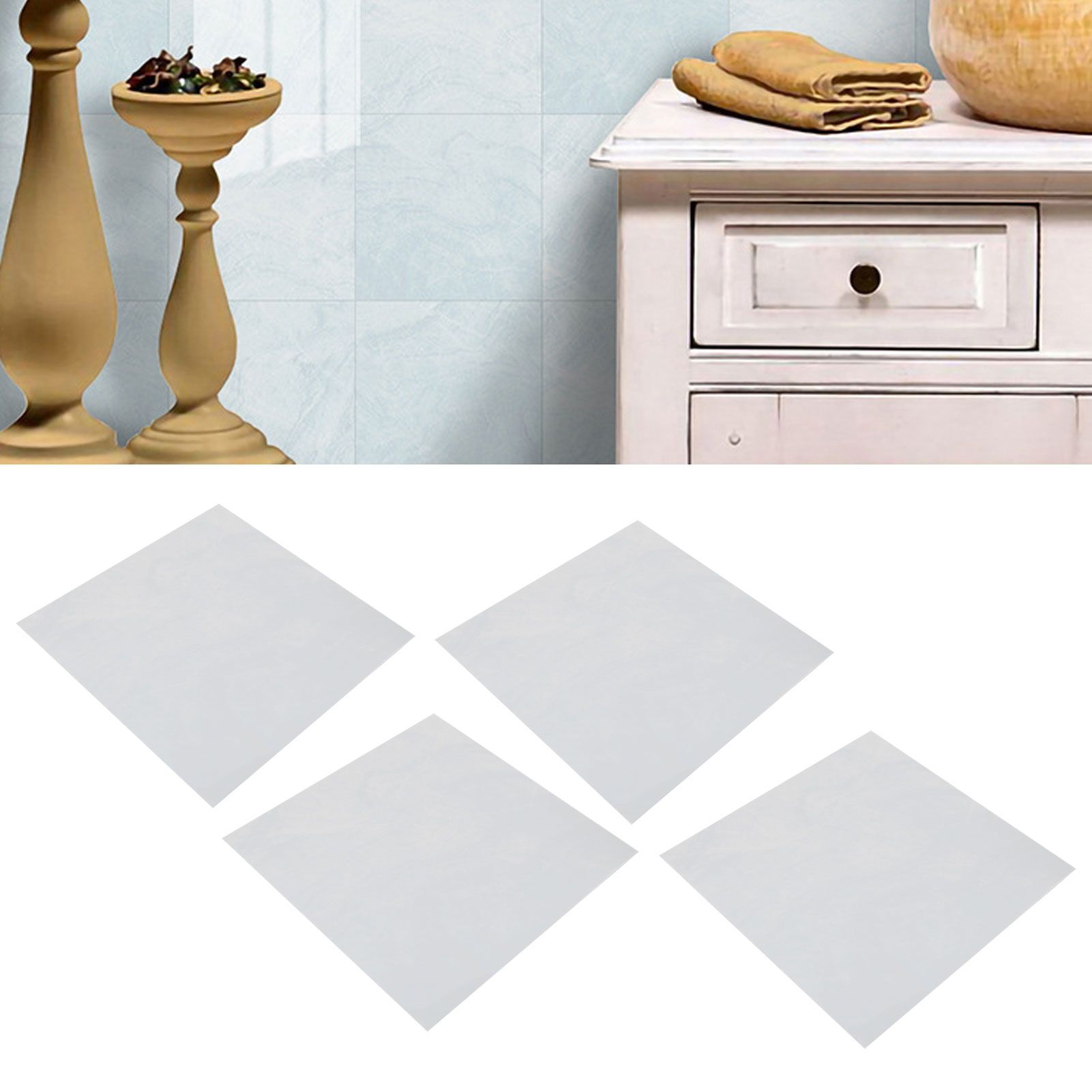 4Pcs set Marble Texture Wall Sticker Removable Waterproof SelfAdhesive view 12
