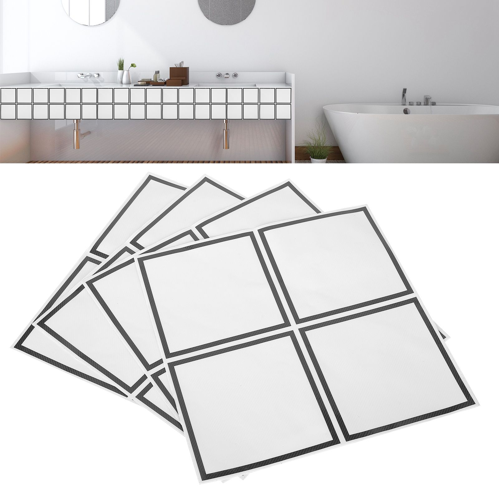 4Pcs set Marble Texture Wall Sticker Waterproof Self Adhesive Wallpaper for view 11