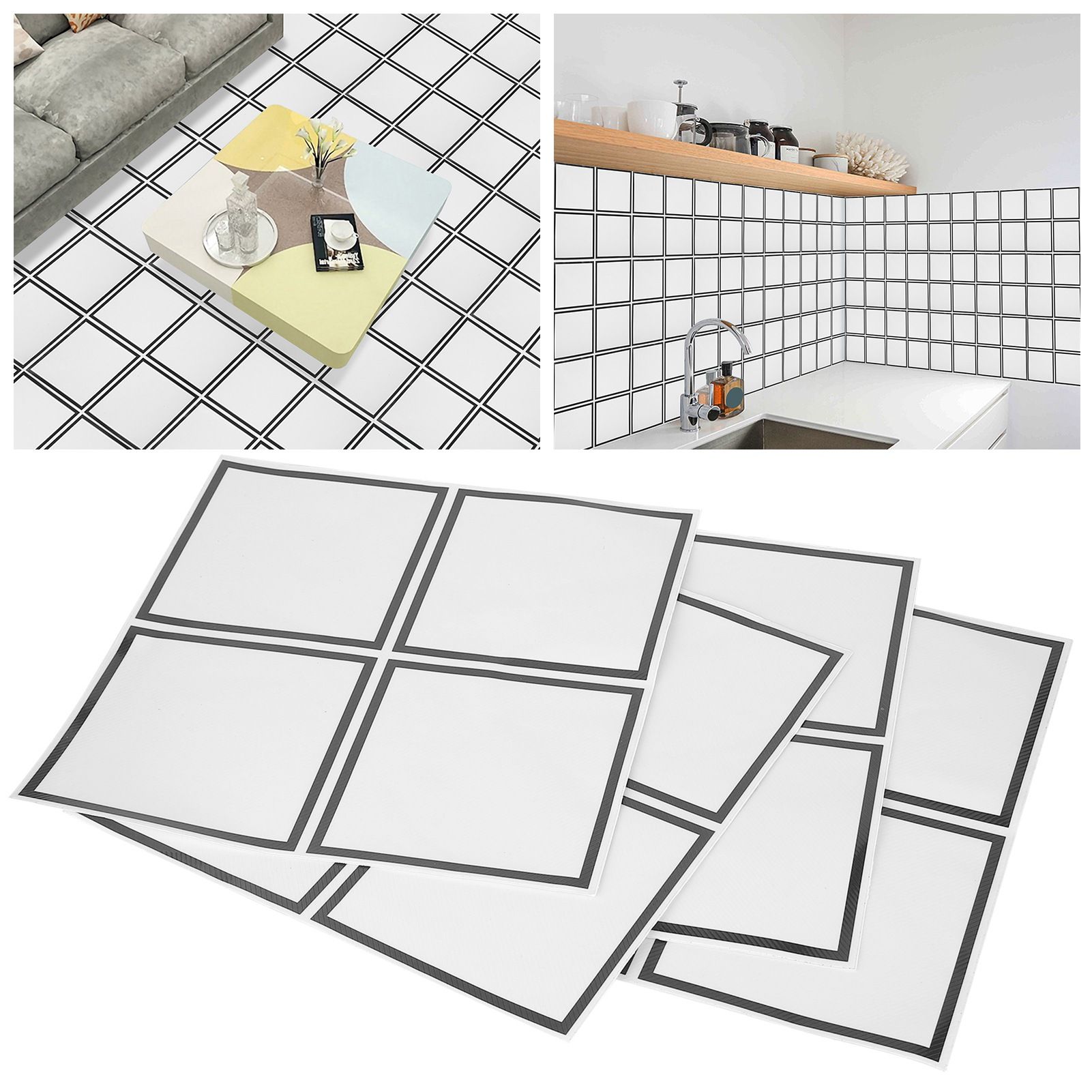 4Pcs set Marble Texture Wall Sticker Waterproof Self Adhesive Wallpaper for view 12