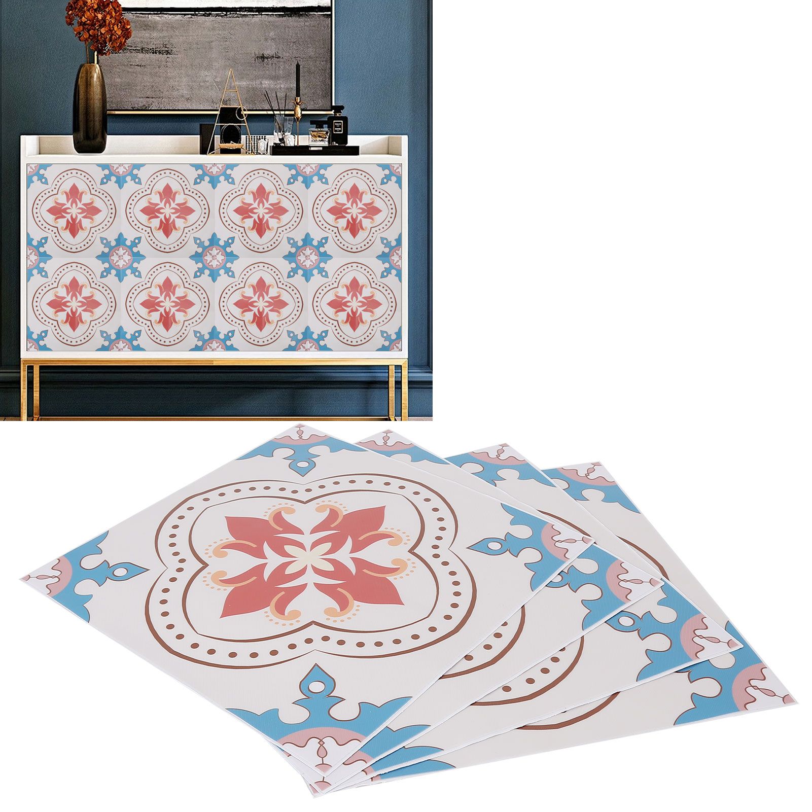 4Pcs set Marble Texture SelfAdhesive Wallpaper Floor Sticker Wall Sticker for view 11