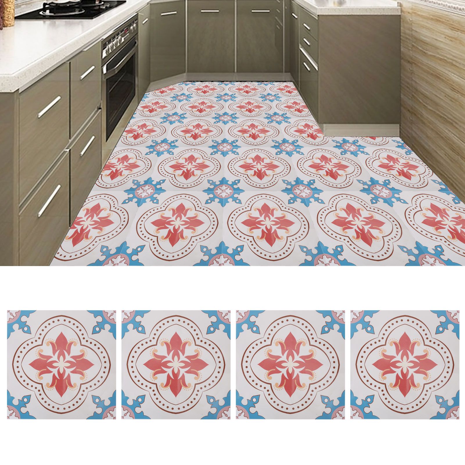 4Pcs set Marble Texture SelfAdhesive Wallpaper Floor Sticker Wall Sticker for view 12
