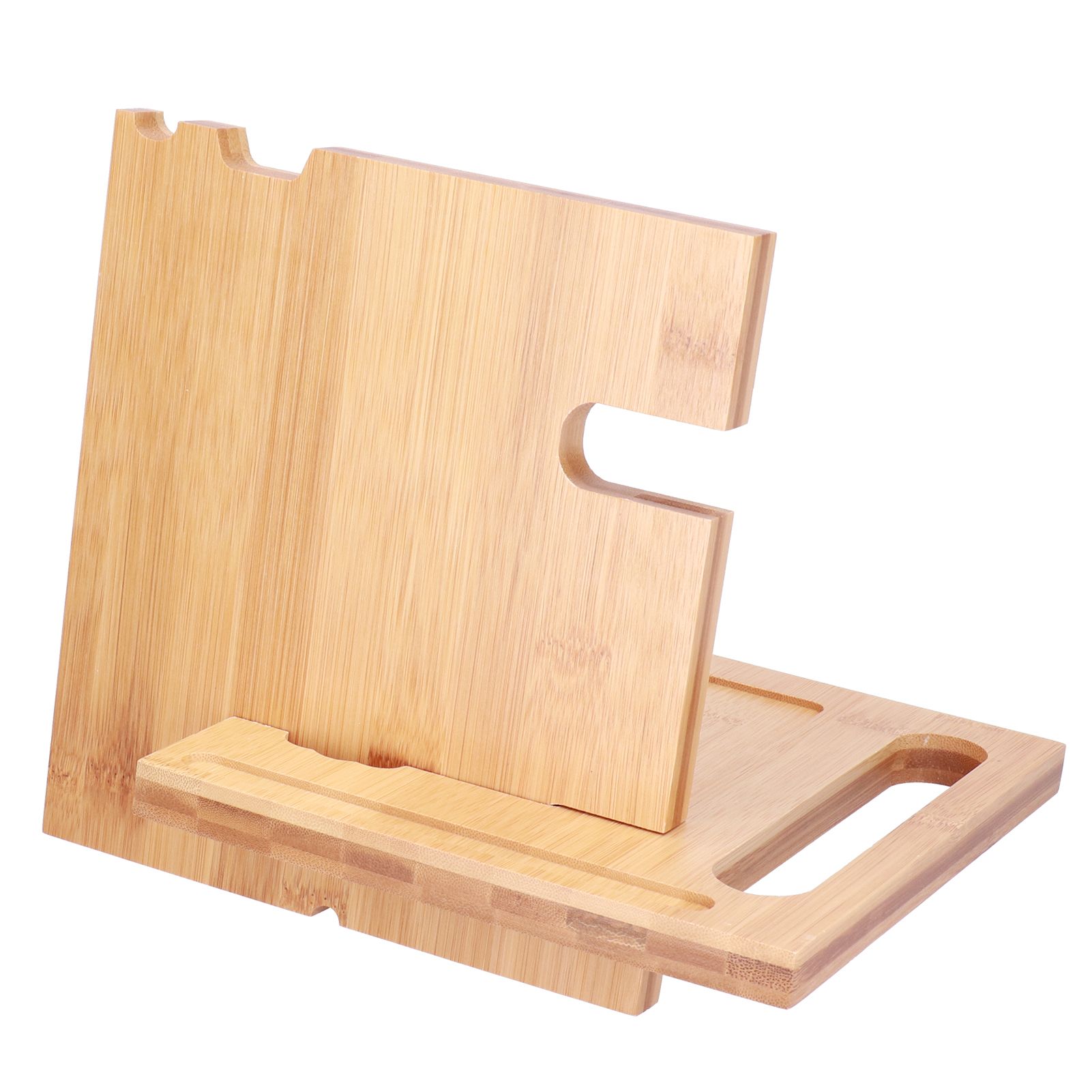 Wood Mobile Phone Holder MultiFunctional Wallet Storage Box for Home Office view 2