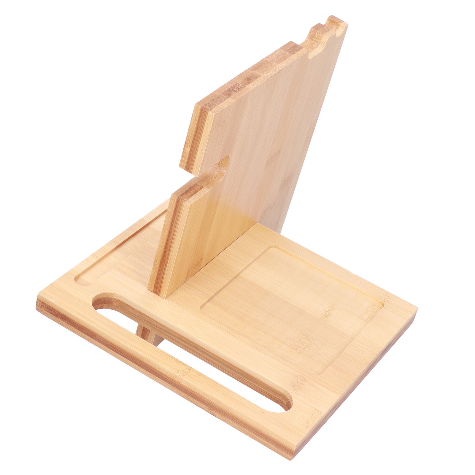 Wood Mobile Phone Holder MultiFunctional Wallet Storage Box for Home Office view 3